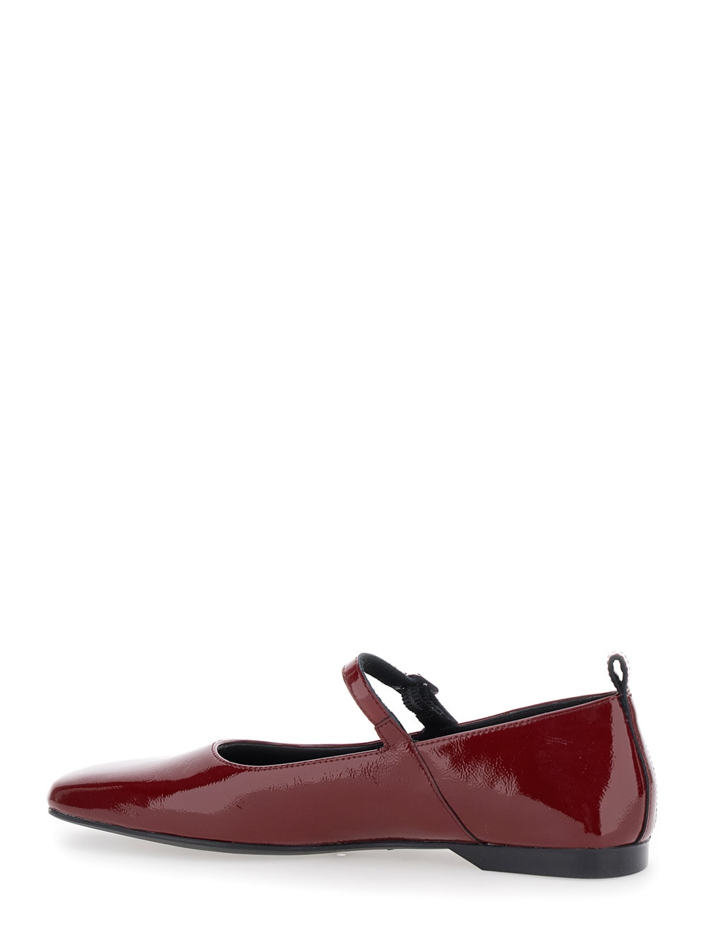 Vagabond Delia Patent Leather Ballet Flats In Red