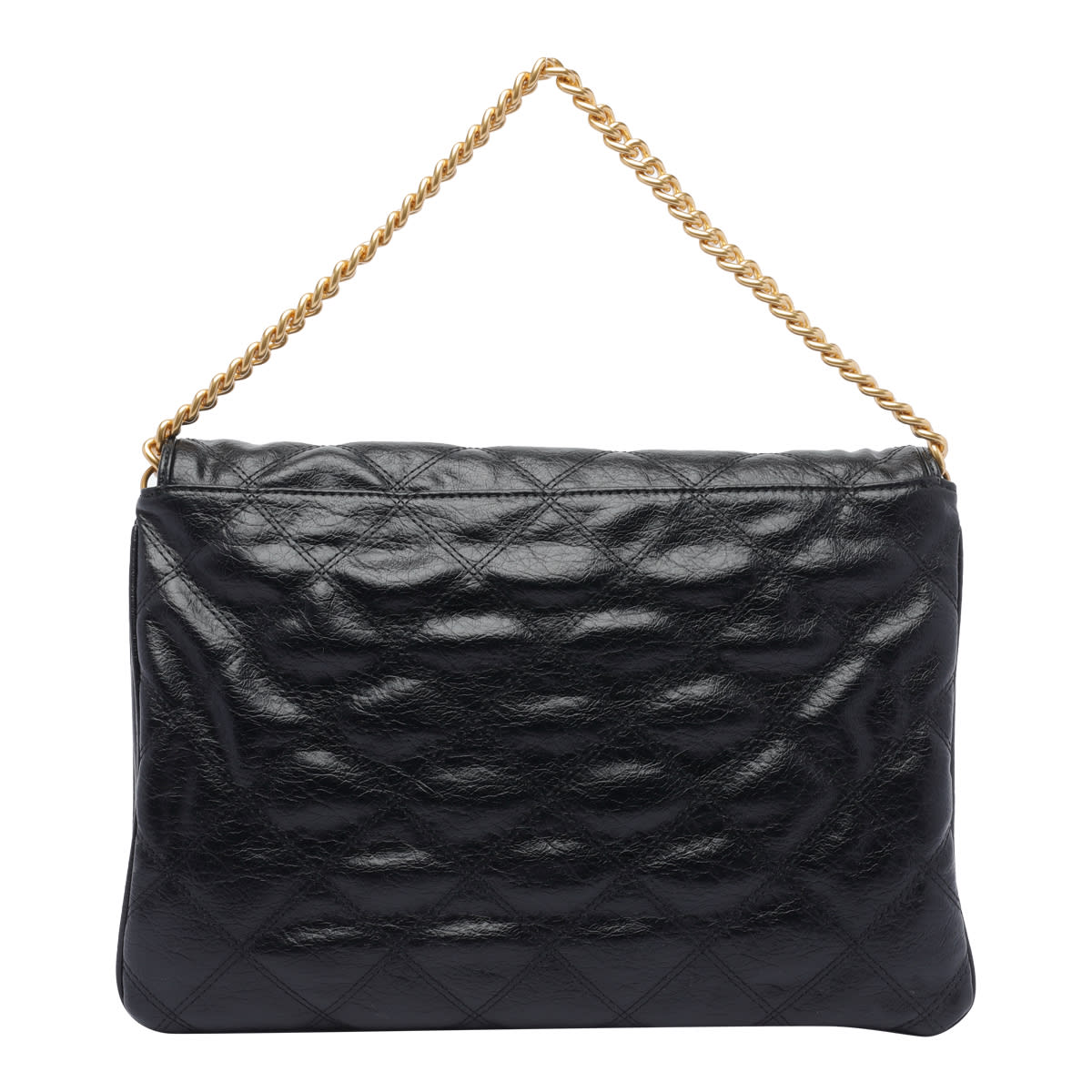 Liu •jo Liu Jo Black Quilted Messenger Bag With Logo In Black
