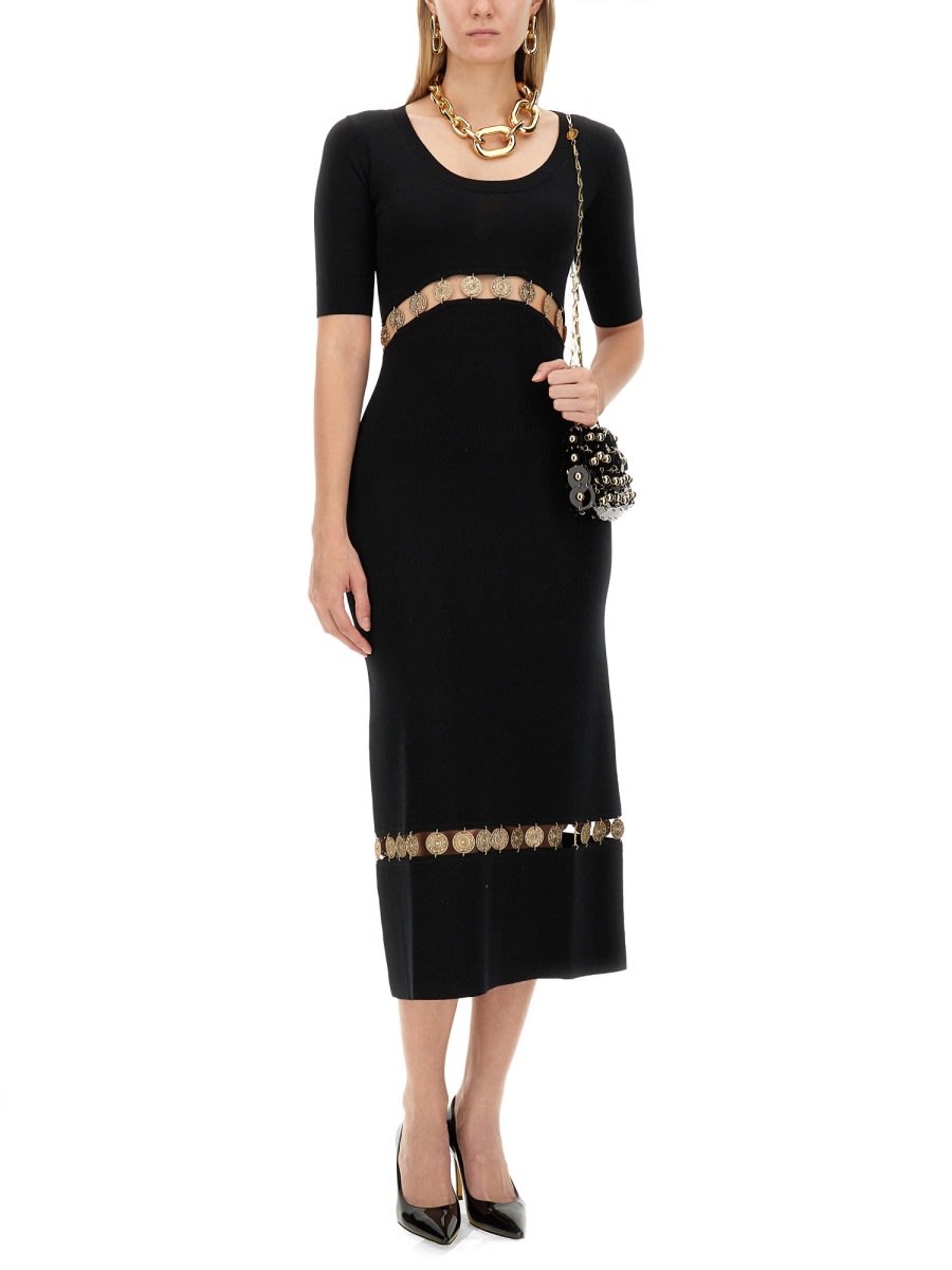 Shop Rabanne Dress Cut Out In Black