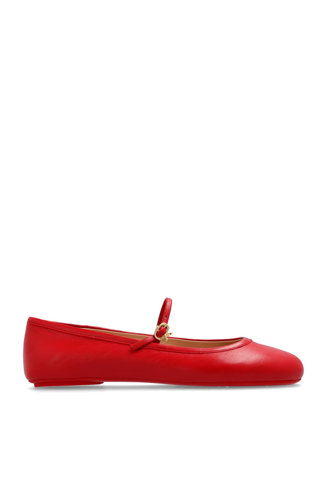 Shop Gianvito Rossi Ballet Flats Carla In Tabasco Red