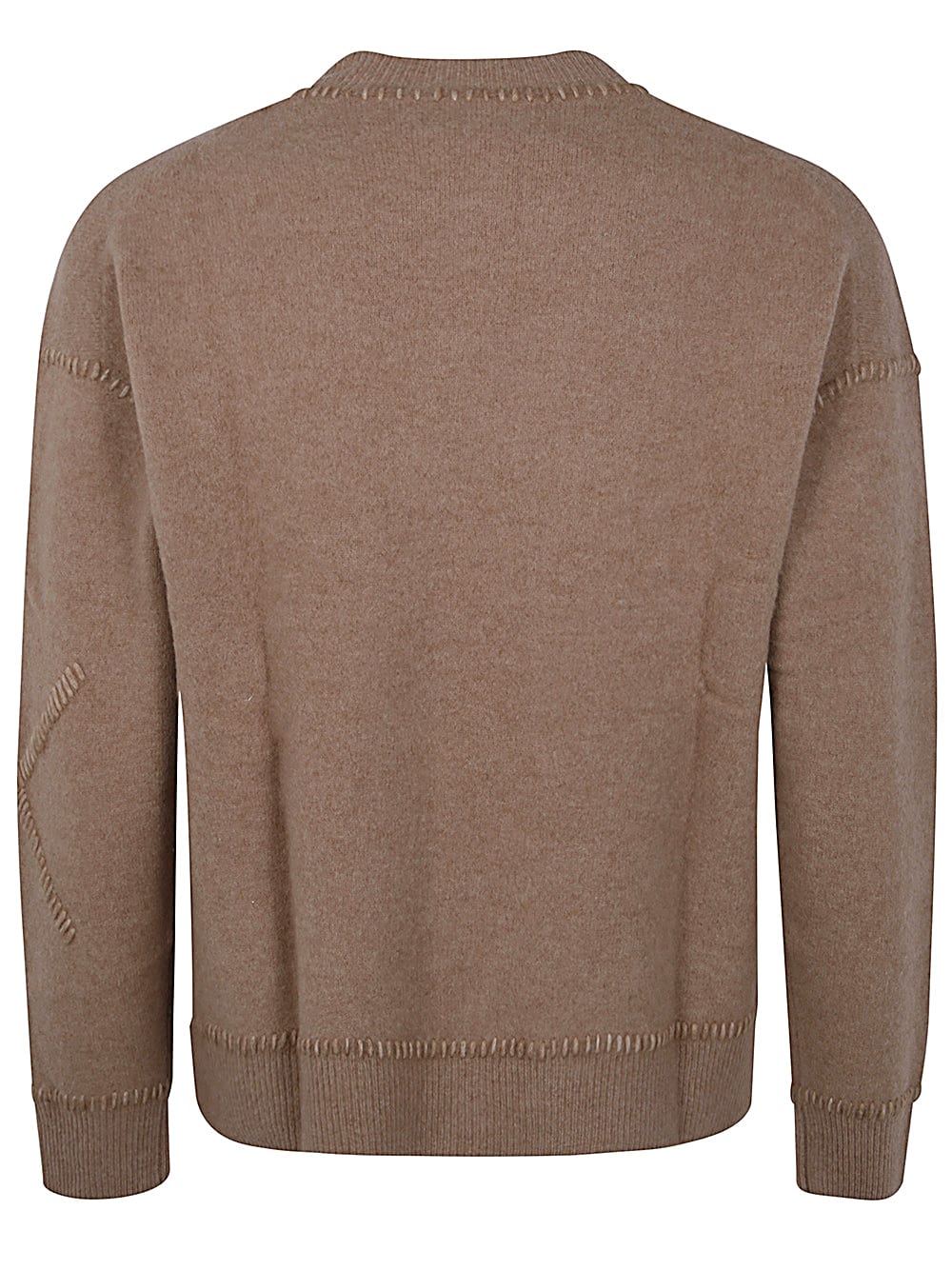 Shop Ballantyne Round Neck Pullover In Light Camel