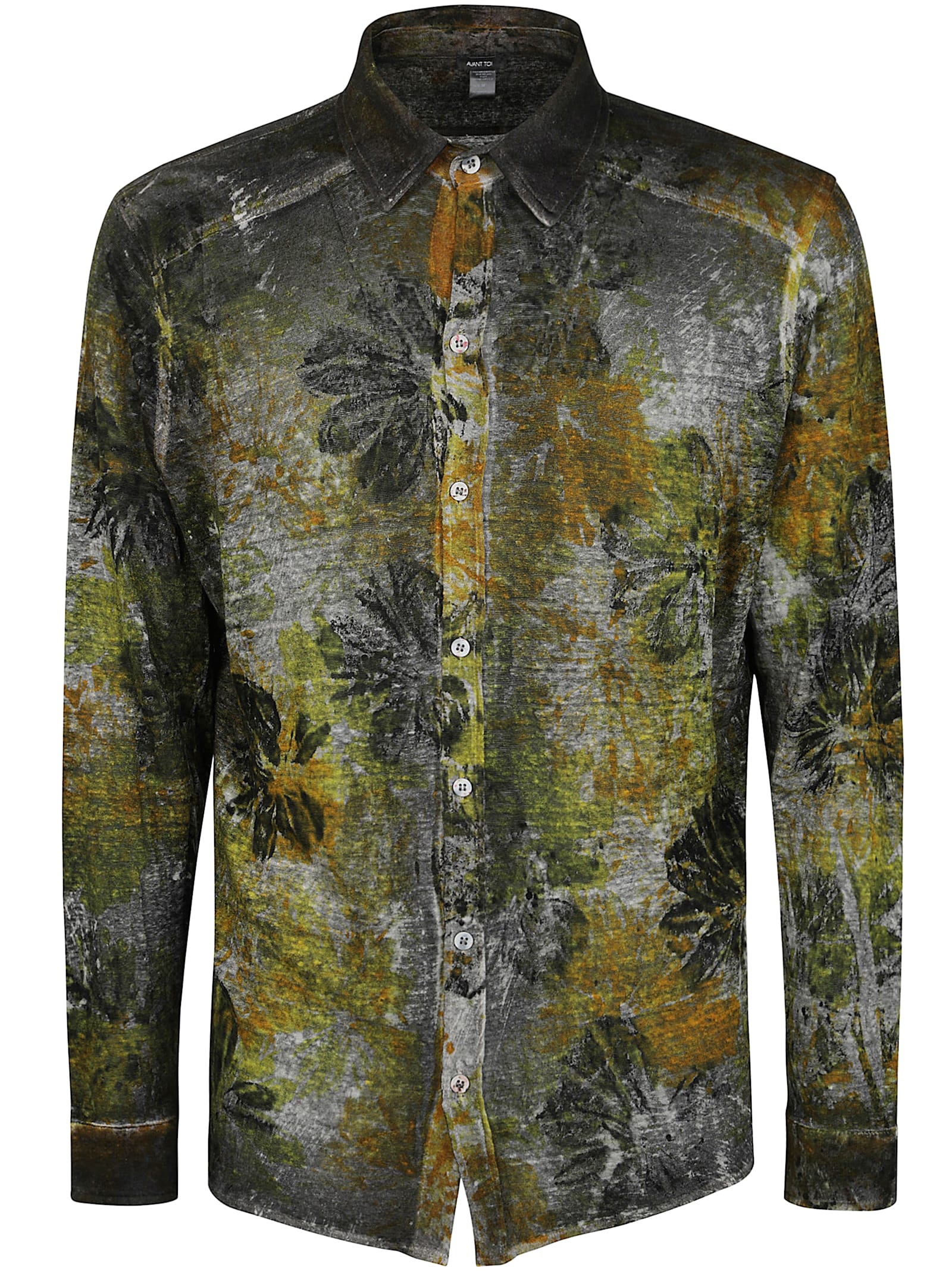 Hand Painted Poseidonia Linen Jersey Shirt
