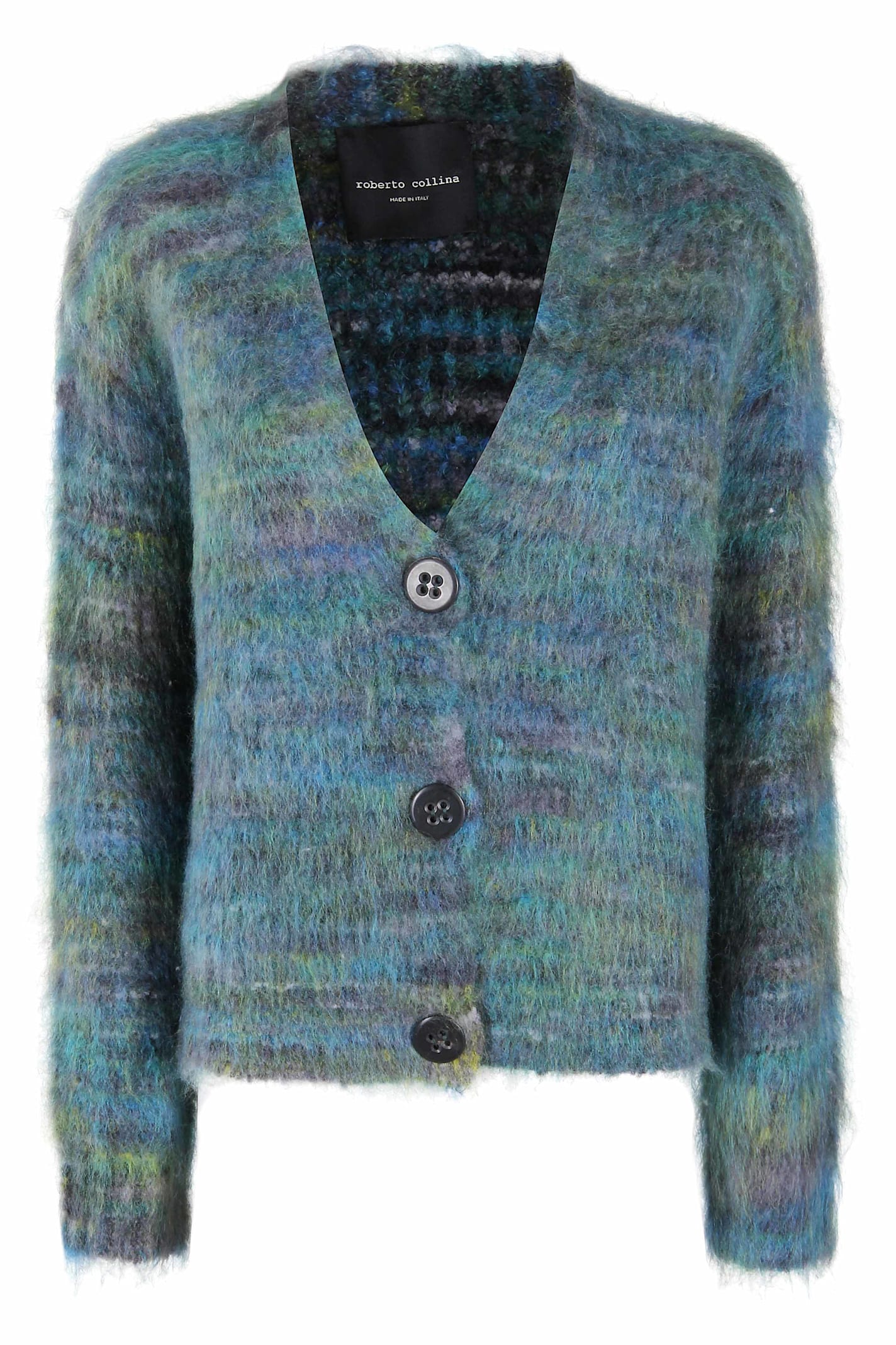 Roberto Collina Long-sleeved Cardigan In Multi