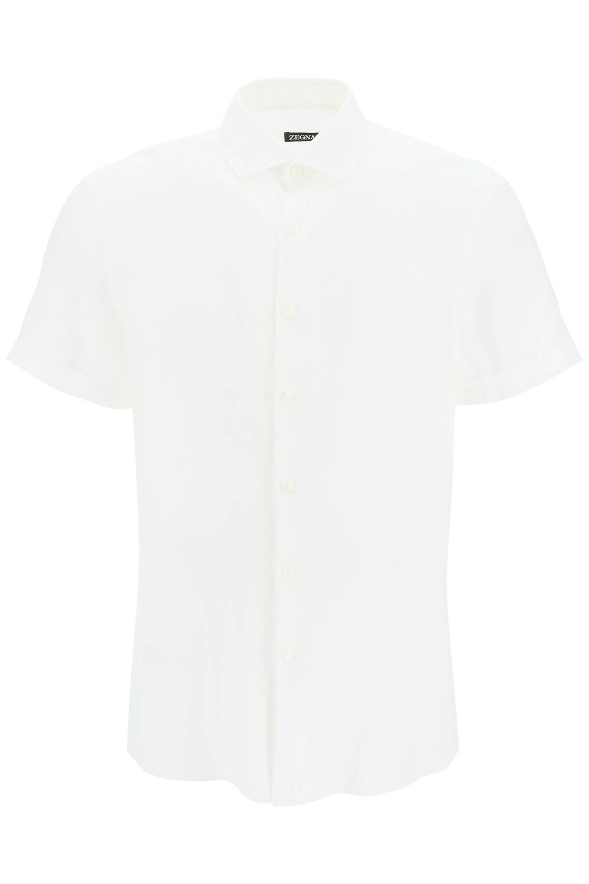 Ermenegildo Zegna Short Sleeved Linen Shirt