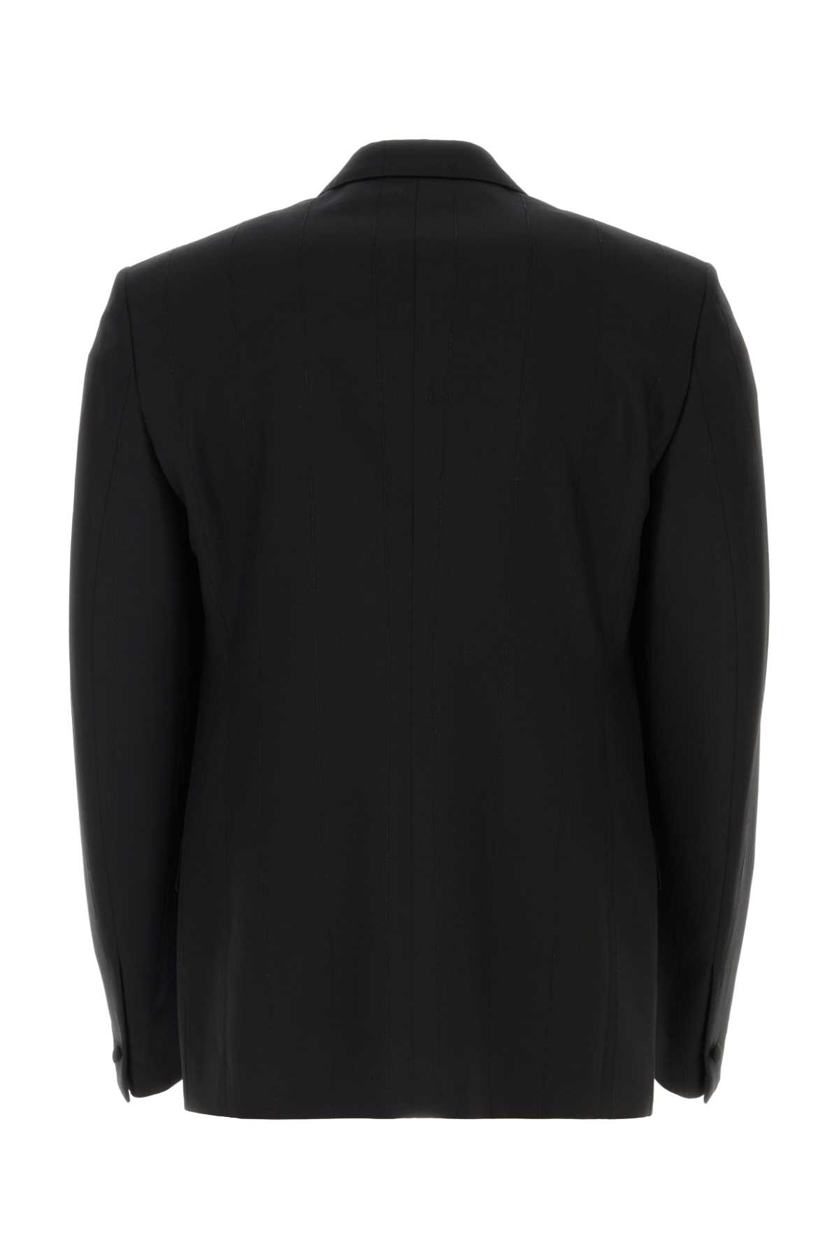 Shop Givenchy Black Stretch Wool Blend Blazer