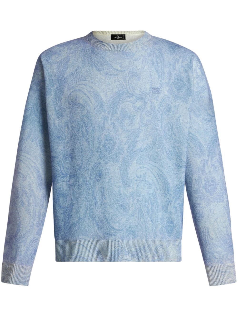 Shop Etro Sweater In Celeste Medio