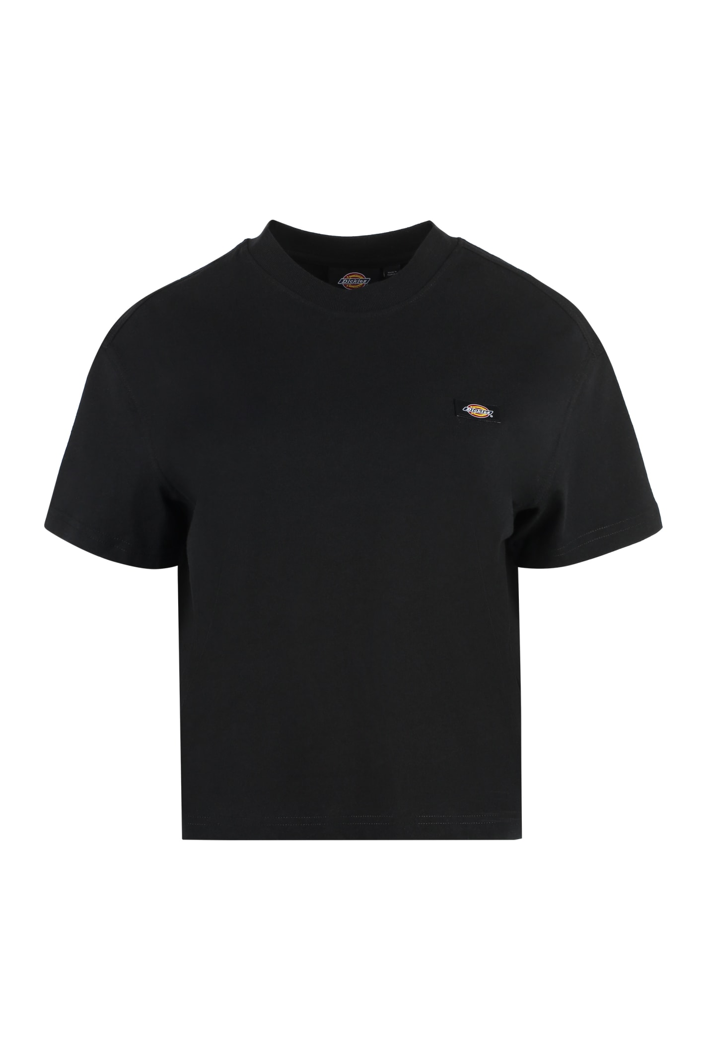 Shop Dickies Oakport Cotton Crew-neck T-shirt In Black