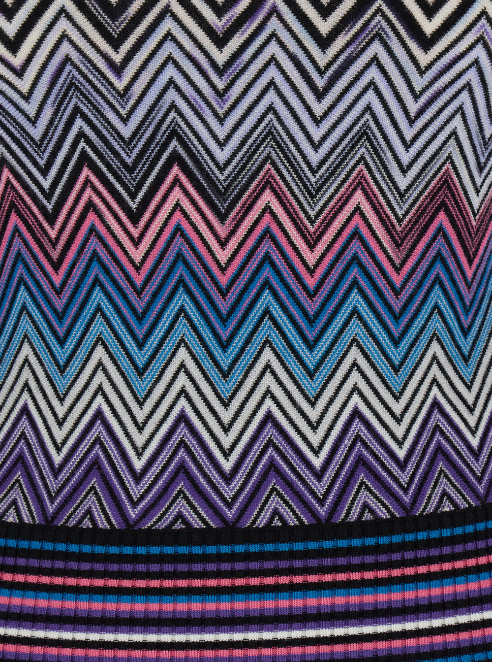 Shop Missoni Multicolor Sleeveless Top With All-over Zig Zag Motiv In Rashel Woman