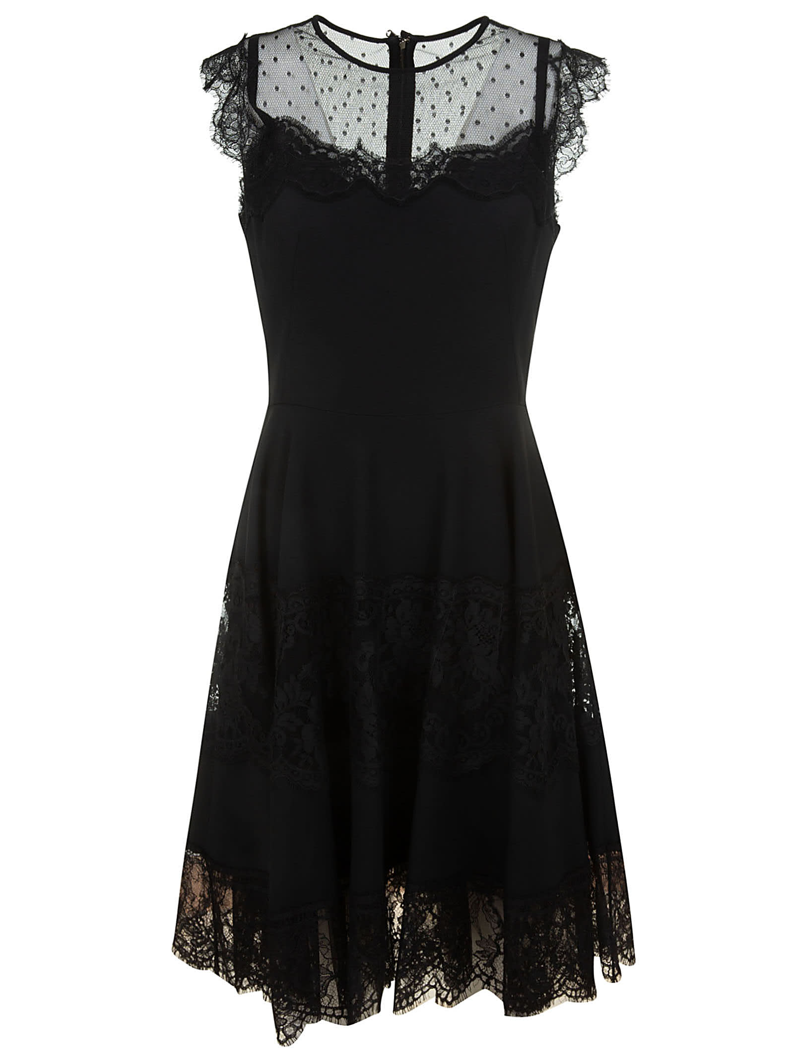 Dolce & Gabbana Sleeveless Lace Dress In Black