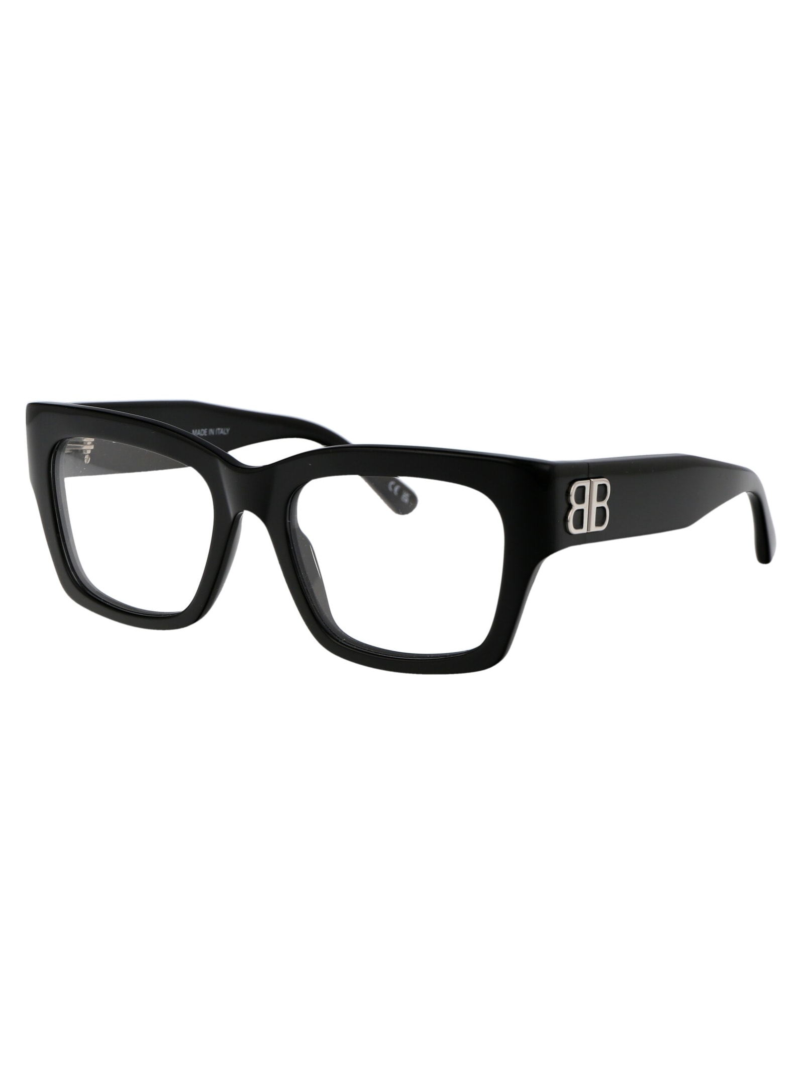 Shop Balenciaga Bb0325o Glasses In 001 Black Black Transparent