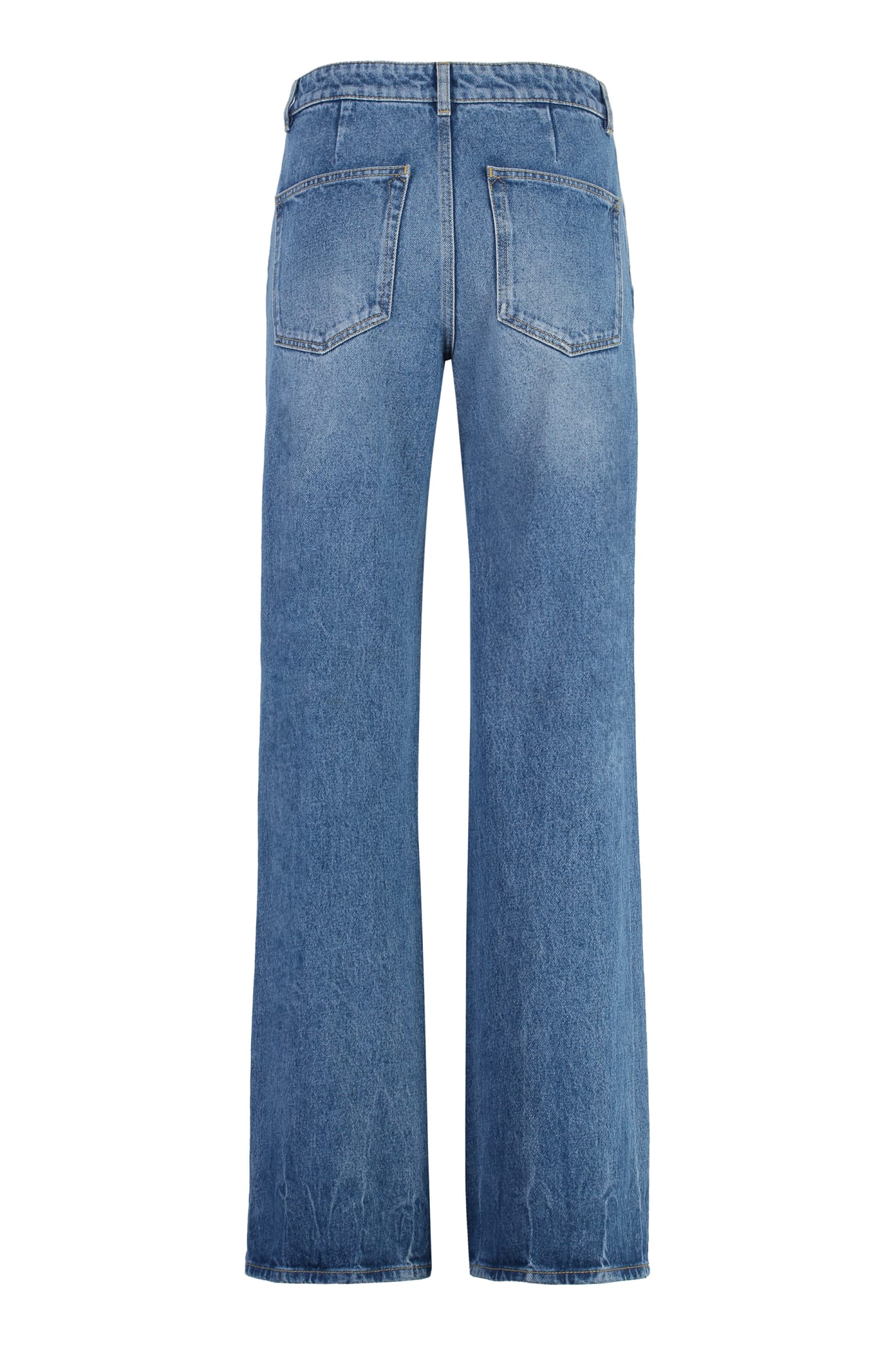 Shop Rabanne 5-pocket Straight-leg Jeans In Denim