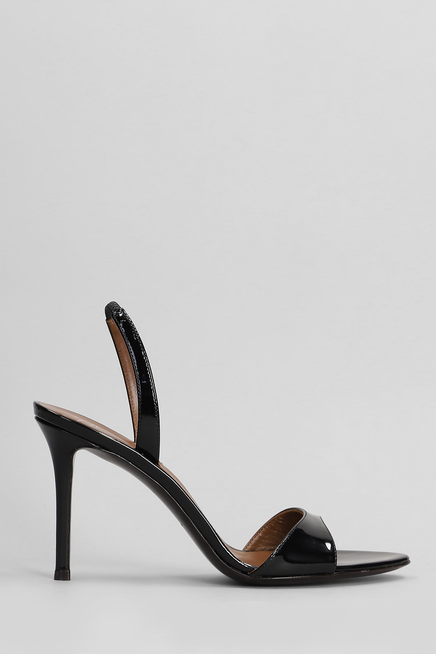 Sandals In Black Patent Leather