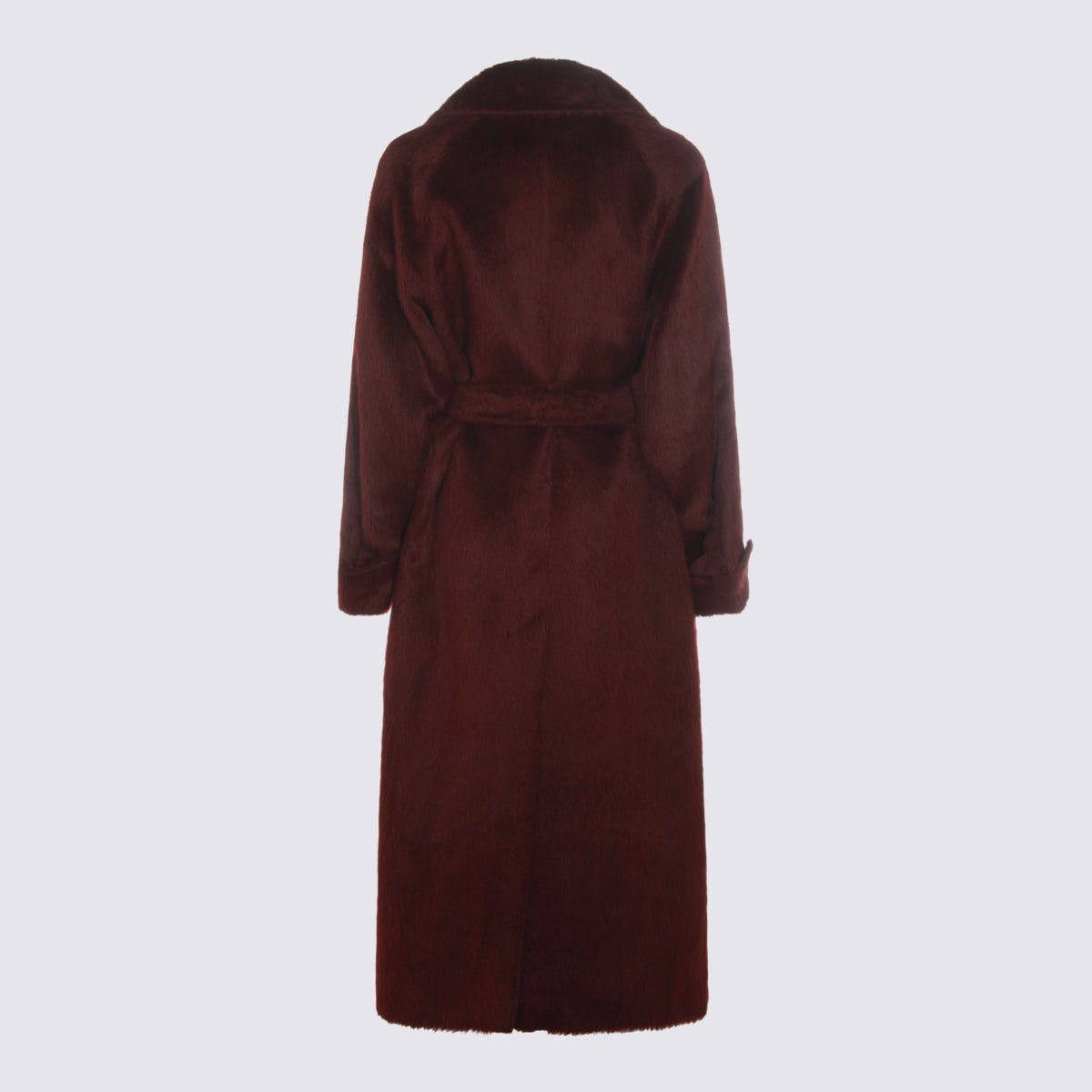 Max Mara Dark Red Wool Albata1234 Coat In Red
