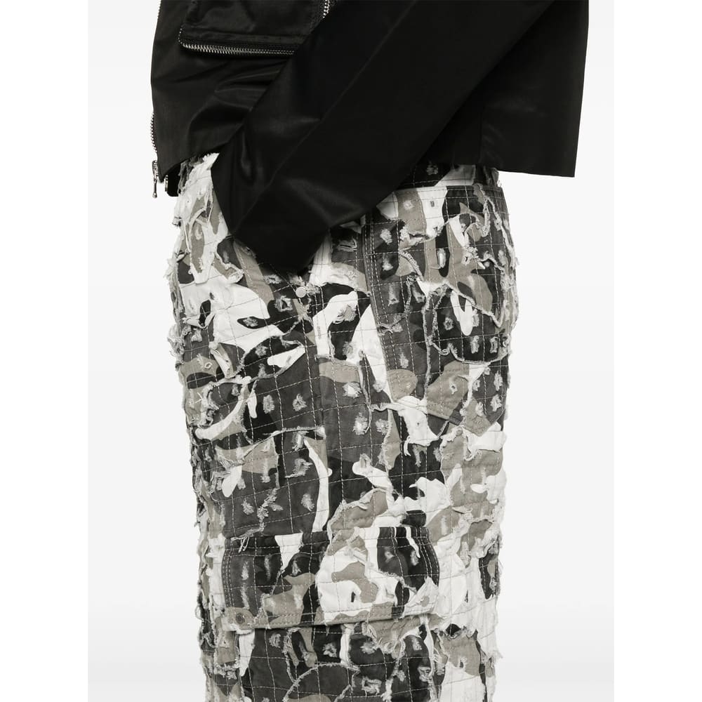 Who Decides War Gray Micro Distressed Cargo Pants In Multi