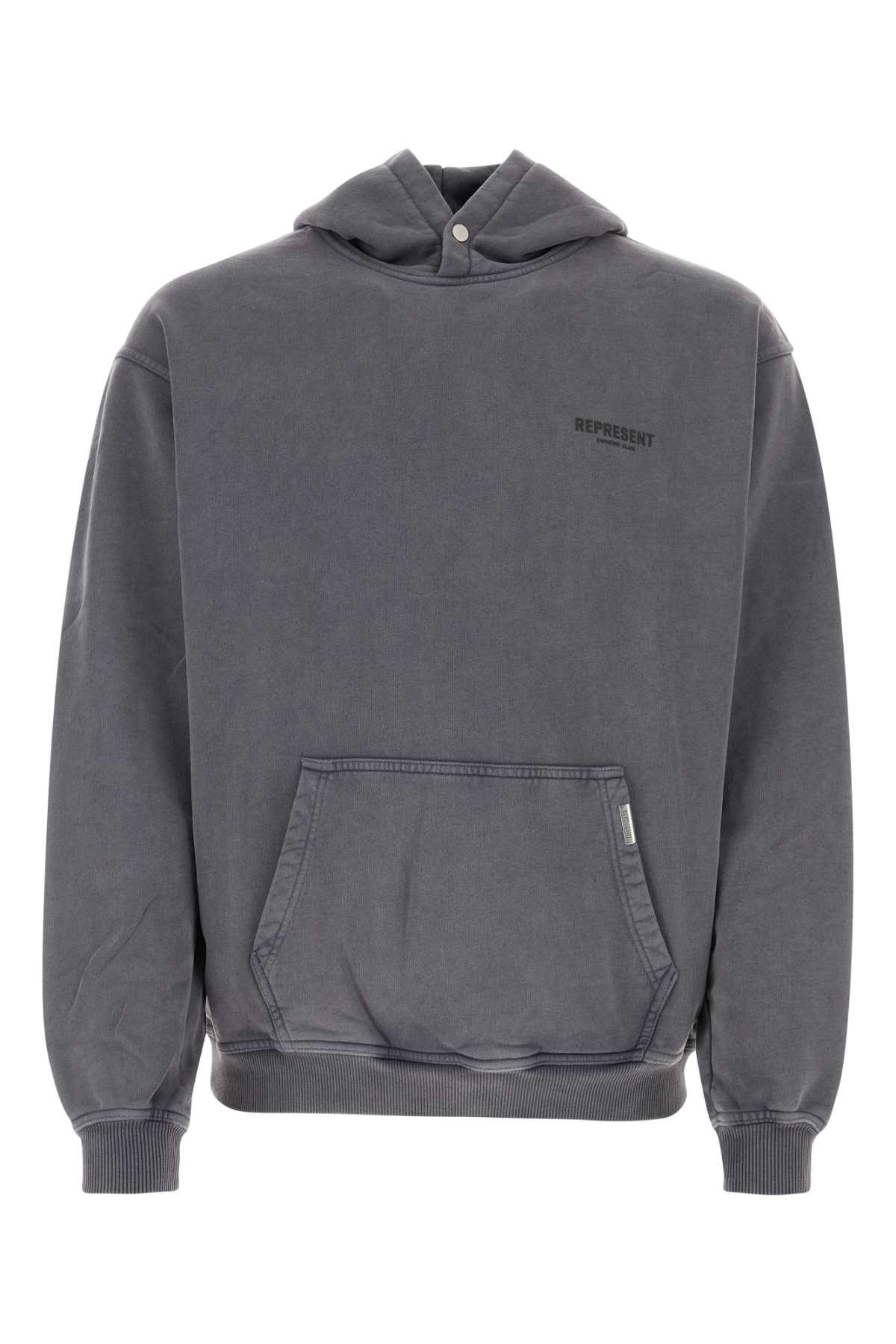 Shop Represent Charcoal Cotton Sweatshirt In Storm