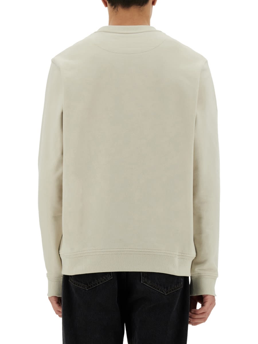 Belstaff Logo Patch Crew Neck Sweater In Beige