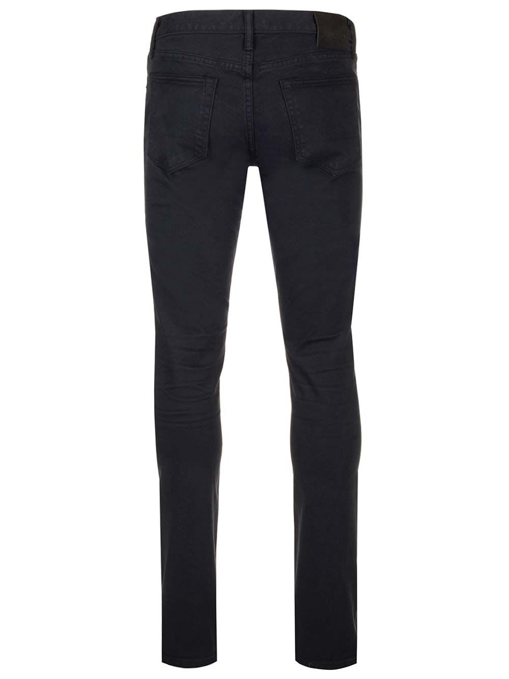 Shop Tom Ford Twill Standard Fit Denim In Black