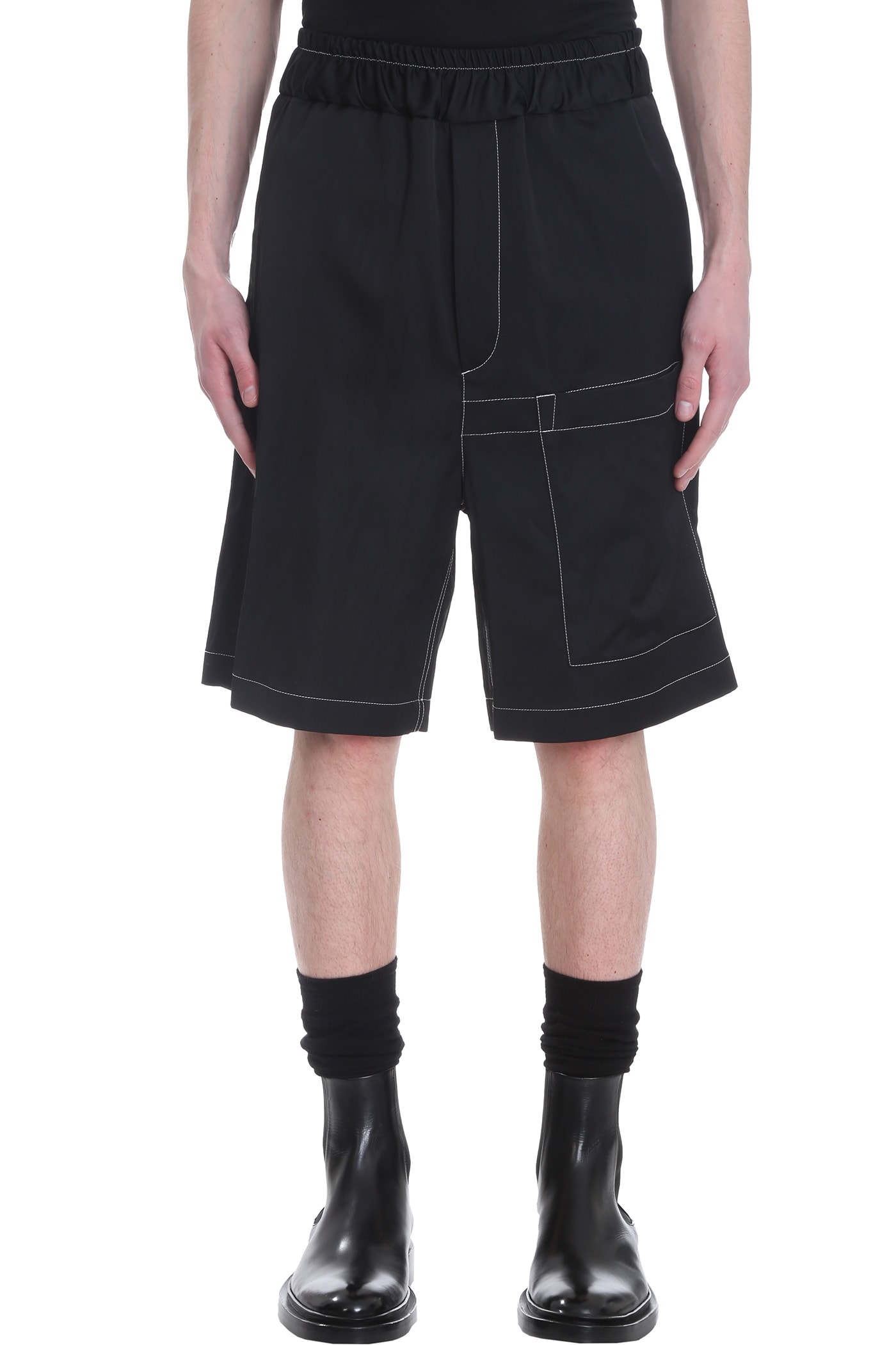 Jil Sander Shorts In Black Cotton