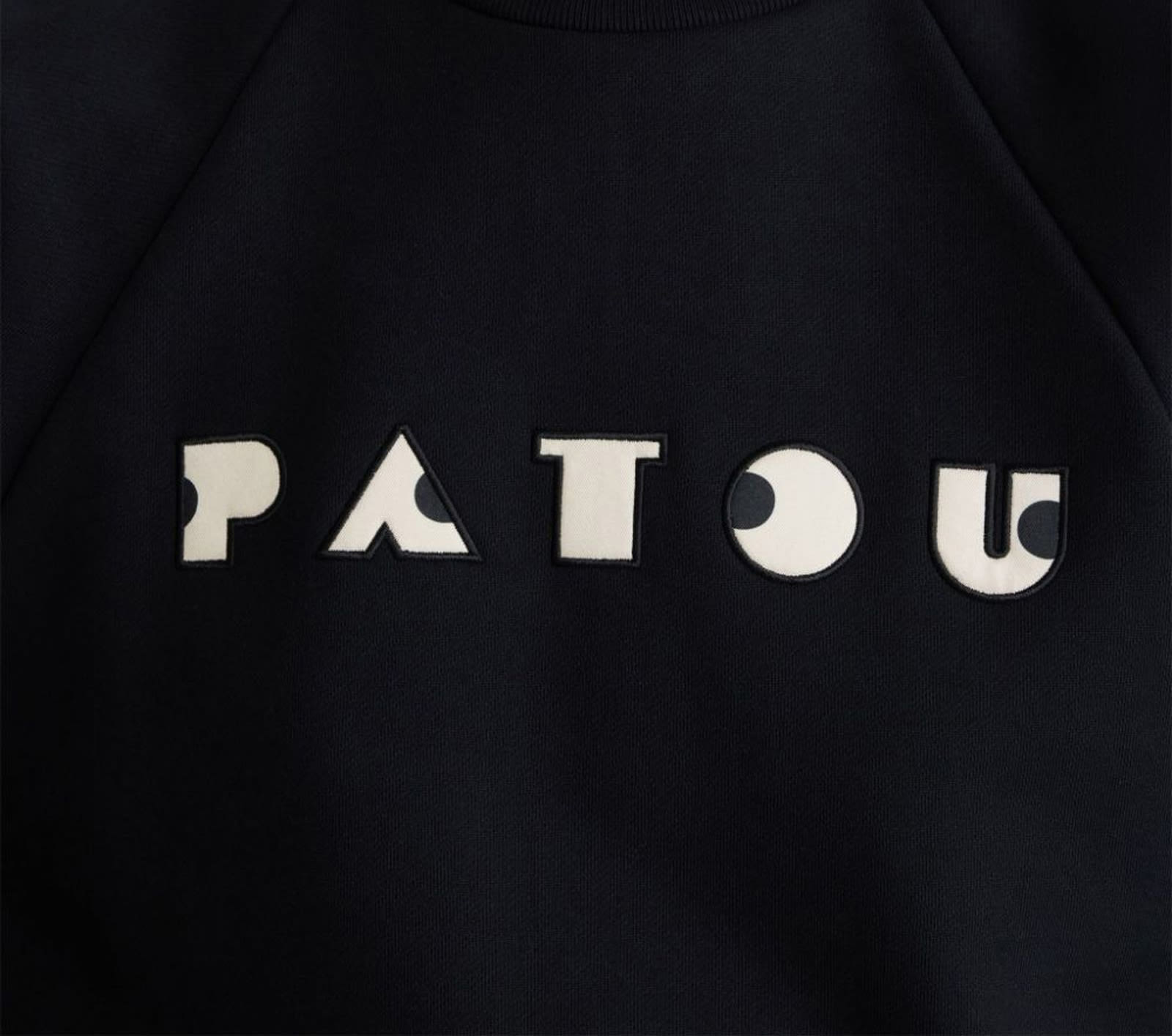 Shop Patou Black Organic Cotton Sweatshirt