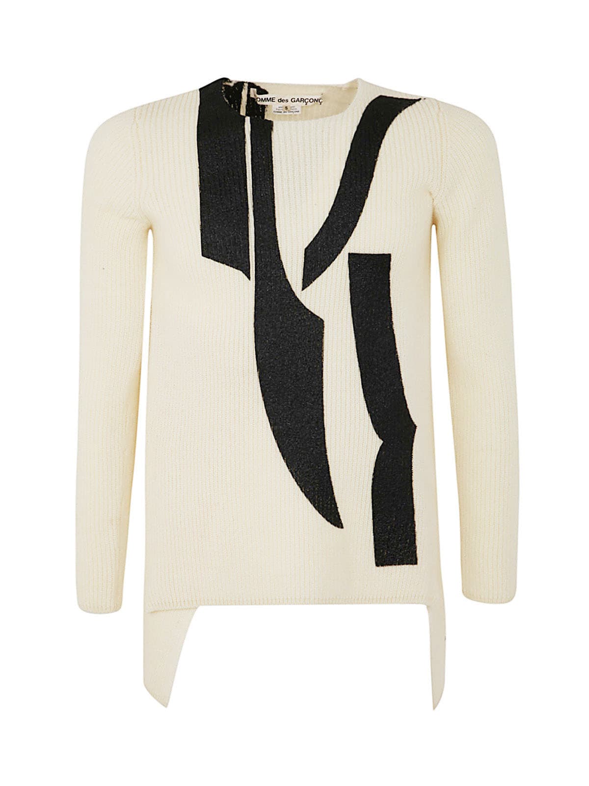 Comme Des Garçons Comme Des Gar Ons Womens Multicolor Sweater In Natural Black