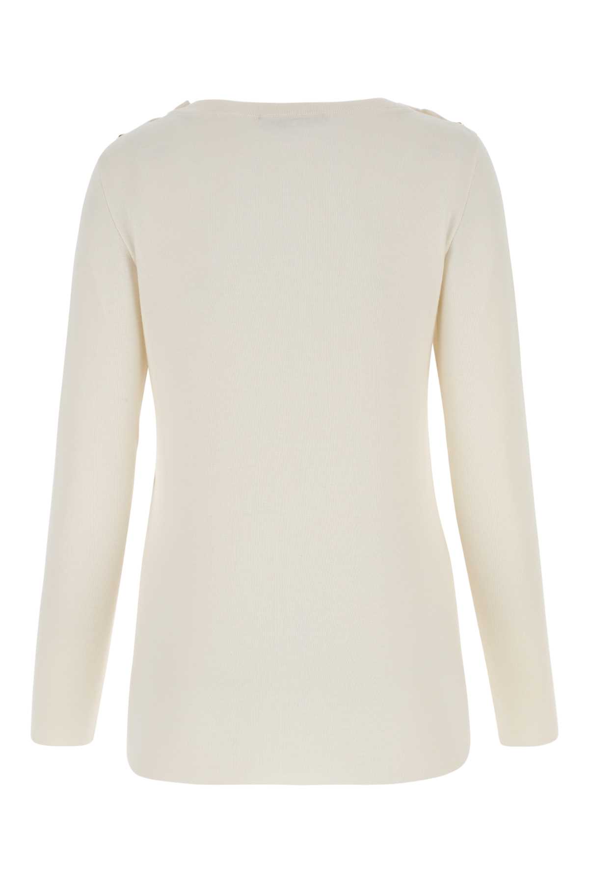 Shop Gucci Ivory Cashmere Top In White