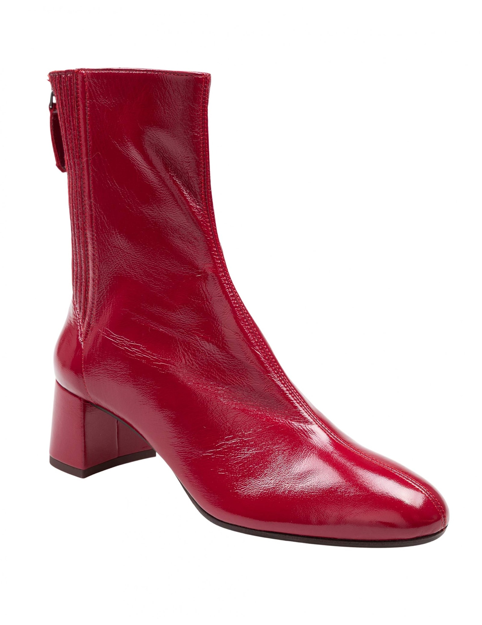 Aquazzura Sain Honore Bootie 50 In Nappa Gloss Color Red In Purple