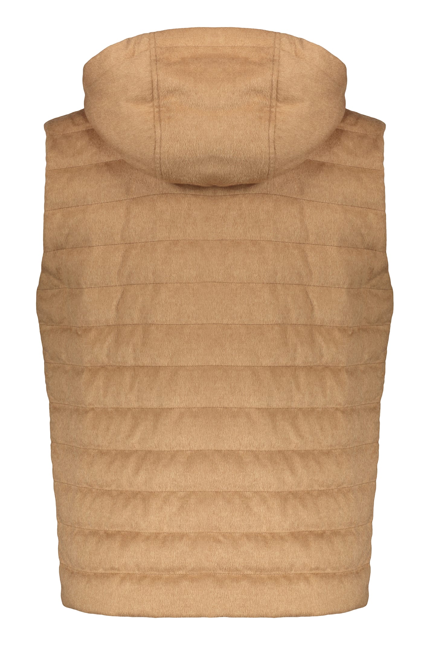 Herno Hooded Bodywarmer In Camel