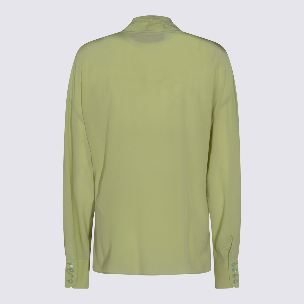 Gucci Light Green Silk Shirt In Green