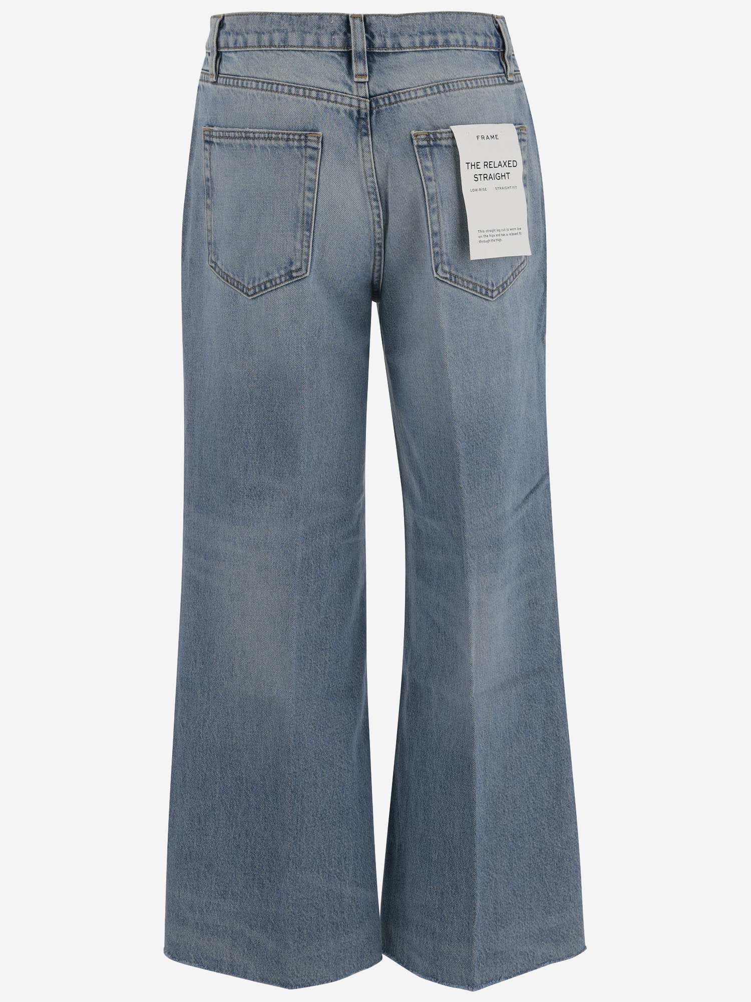 Shop Frame Cotton Jeans In Denim