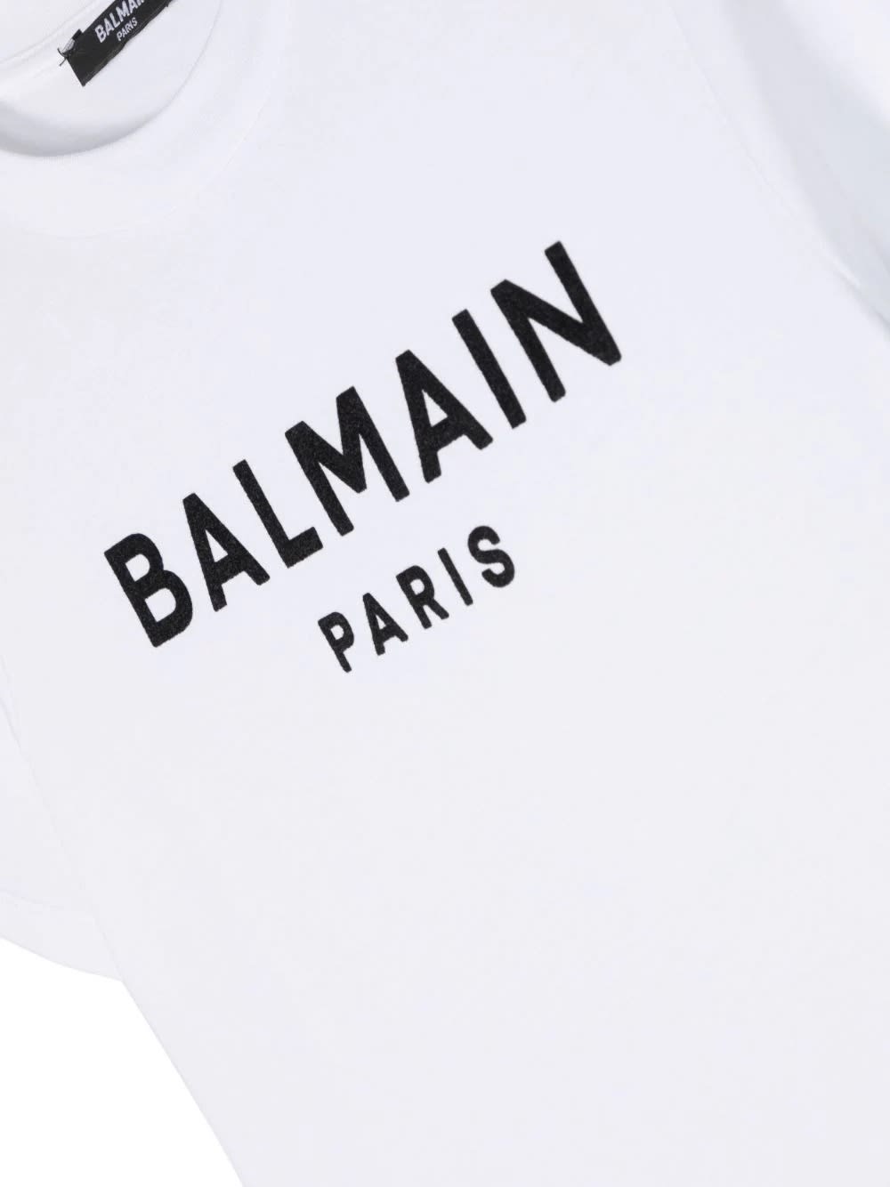 Shop Balmain White T-shirt With 3d Logo Print