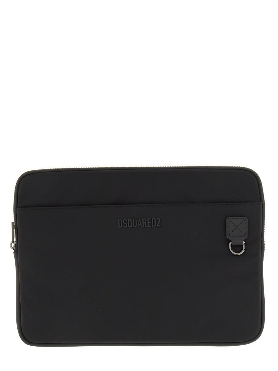 Shop Dsquared2 Nylon Laptop Case In Black