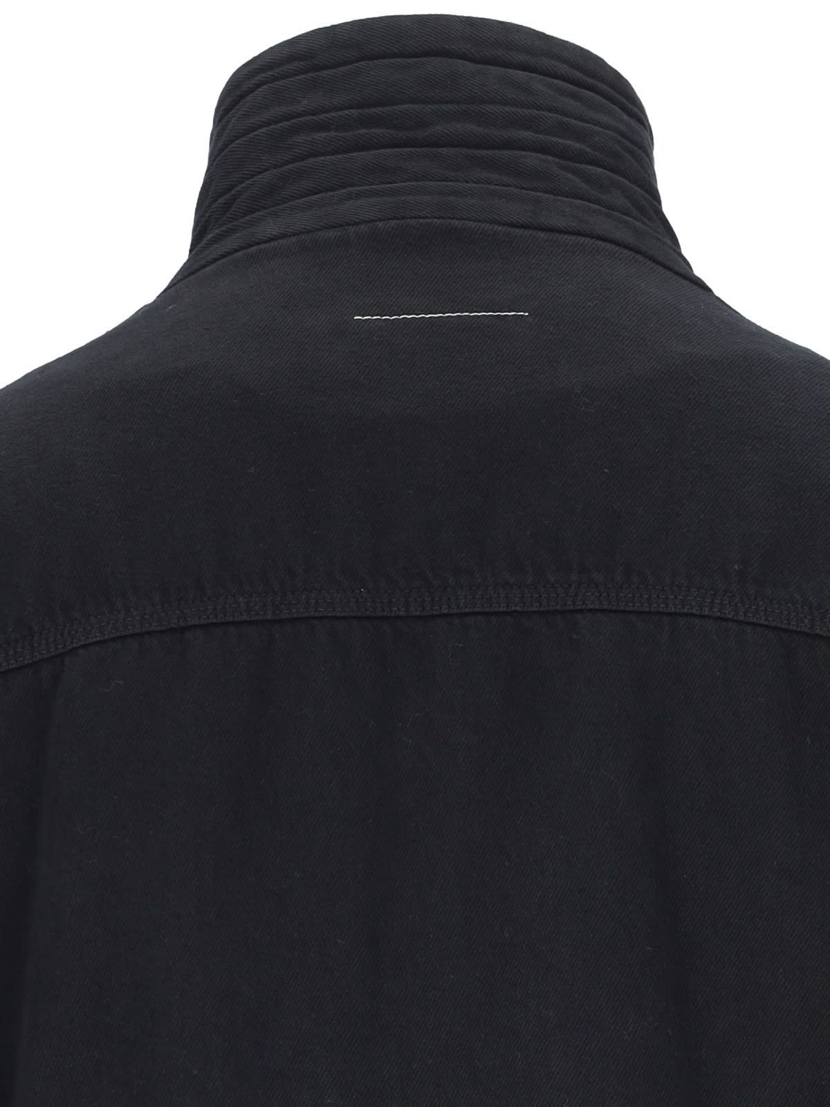 Shop Mm6 Maison Margiela Cargo Jacket In Denim In Black