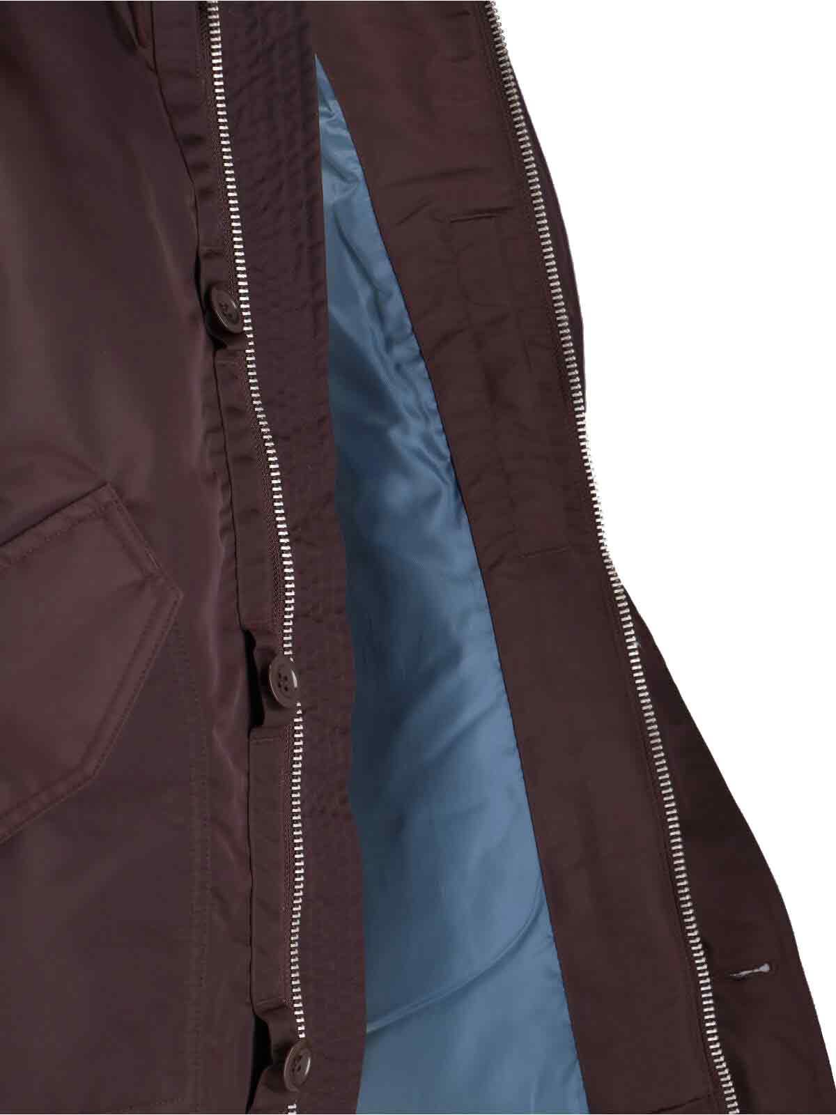 Carhartt Medium-weight Nylon Bomber Jacket With Detachable Fleece Flap In Burgundy