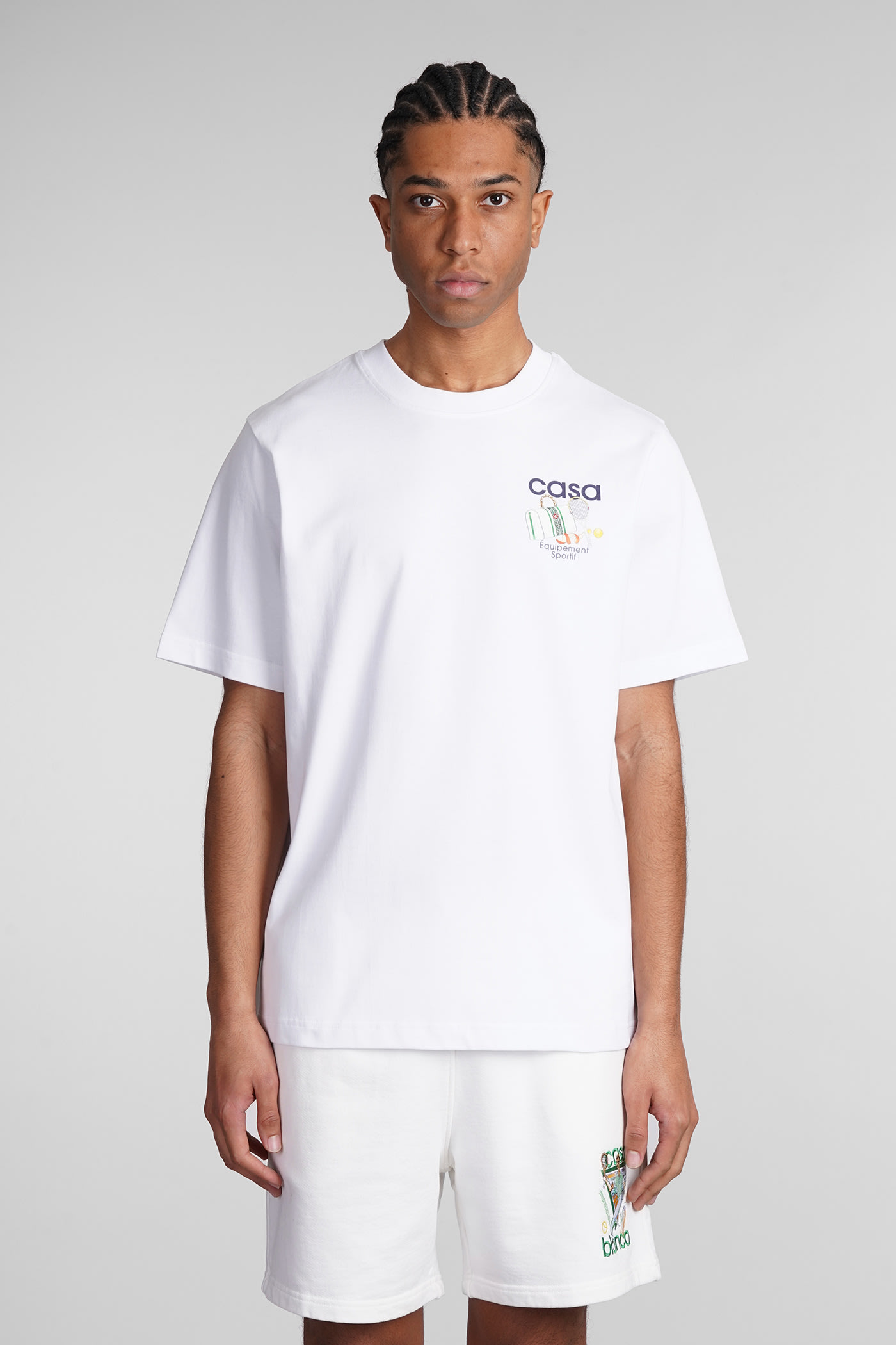 Shop Casablanca T-shirt In White Cotton