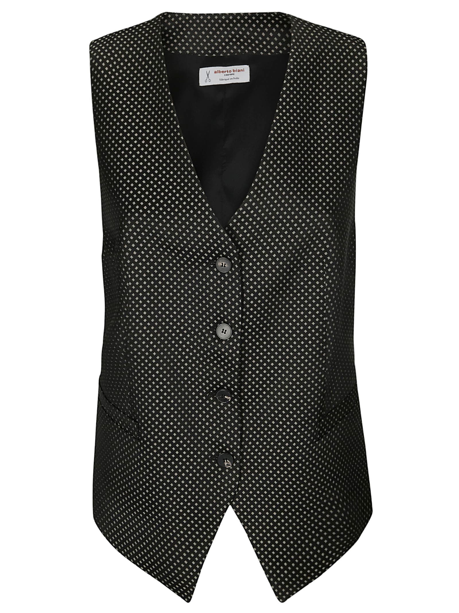 Shop Alberto Biani Viscose Waistcoat Tie In Black