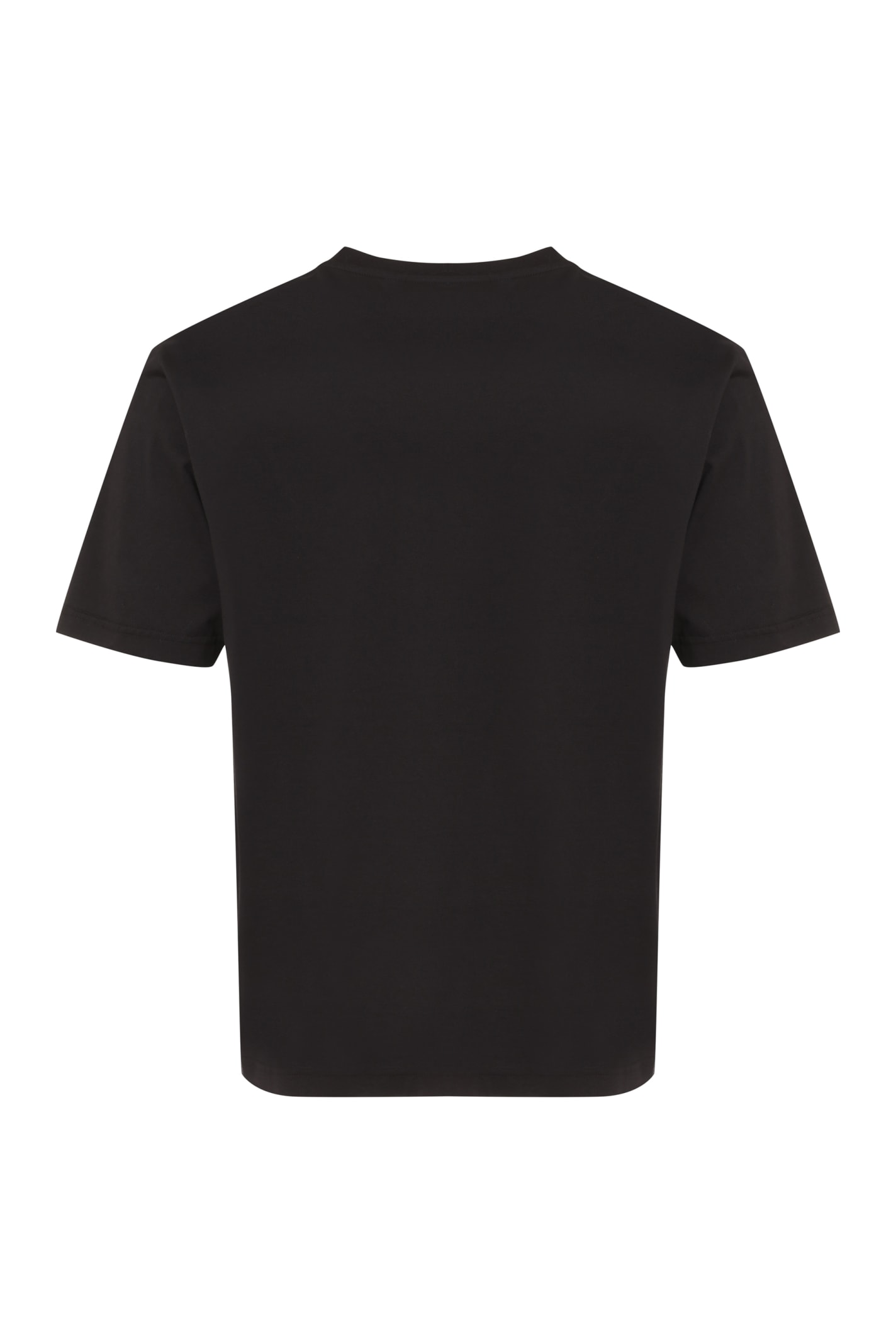 Shop Palm Angels Cotton Crew-neck T-shirt In Black