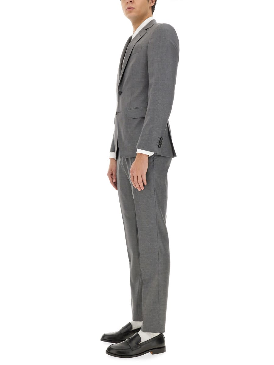 Hugo Boss Boss Single-breasted Dress In Grey