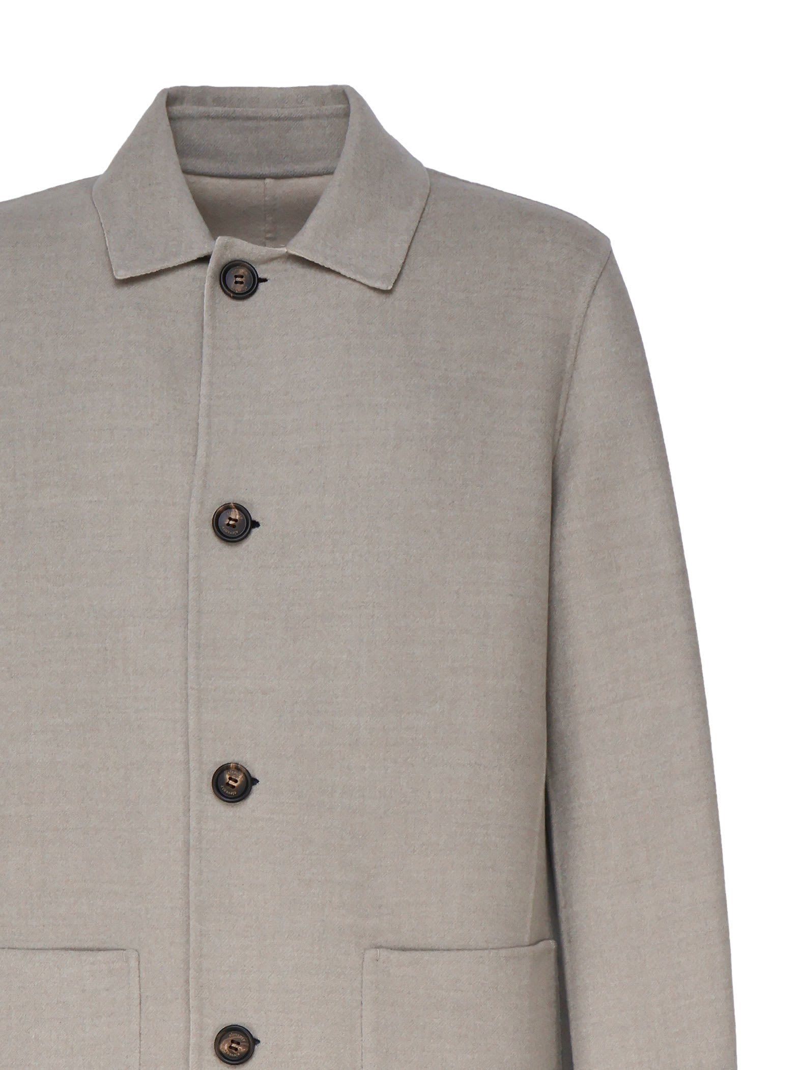 Shop Eleventy Reversible Coat In Wool In Sage, Sand