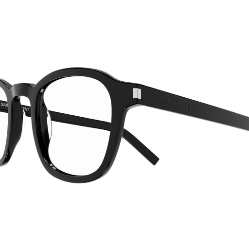 Shop Saint Laurent Sl 549 Slim Opt Eyewear In Black Black Transpare