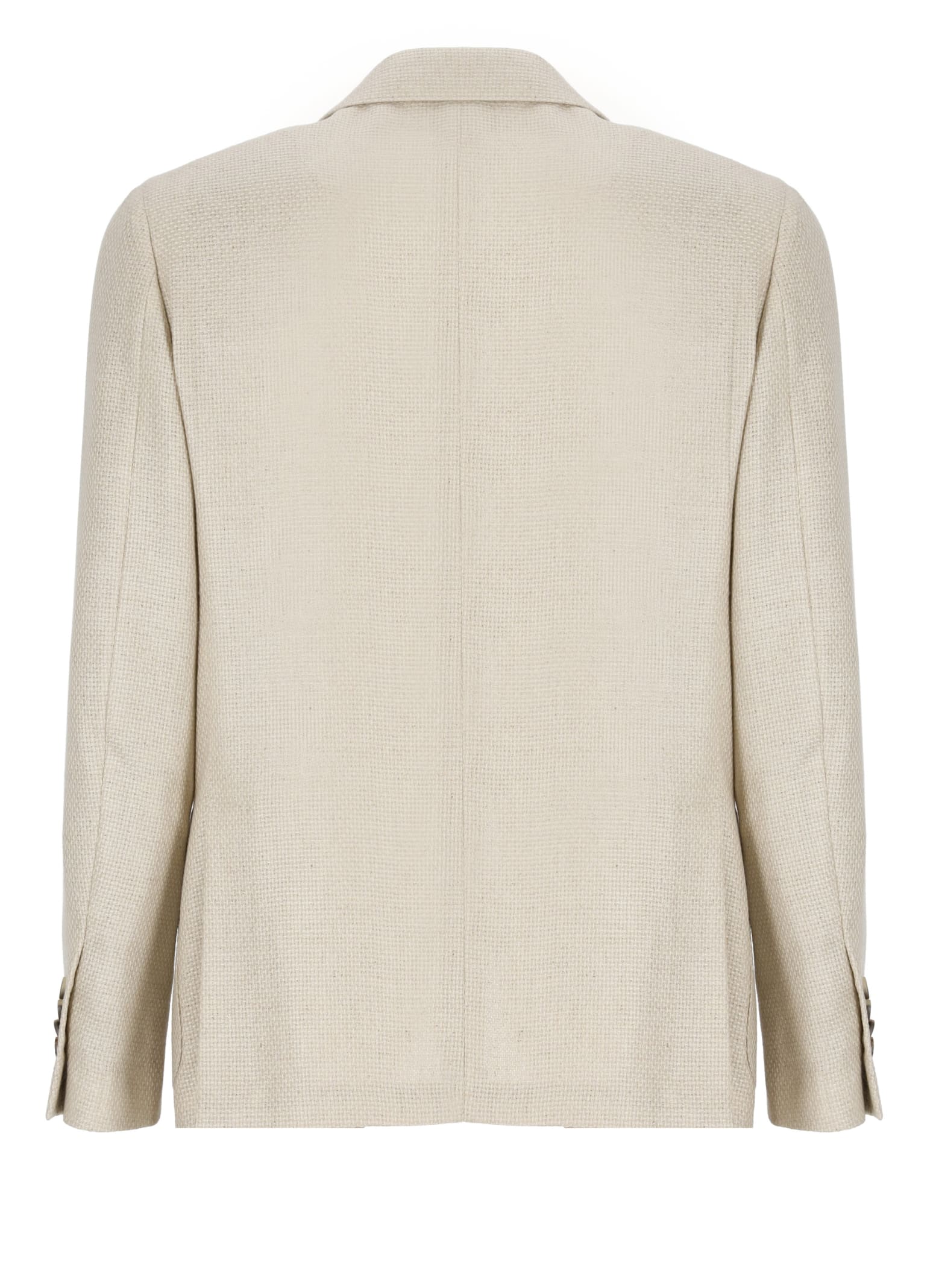 Shop Lardini Cashmere And Silk Jacket In Beige