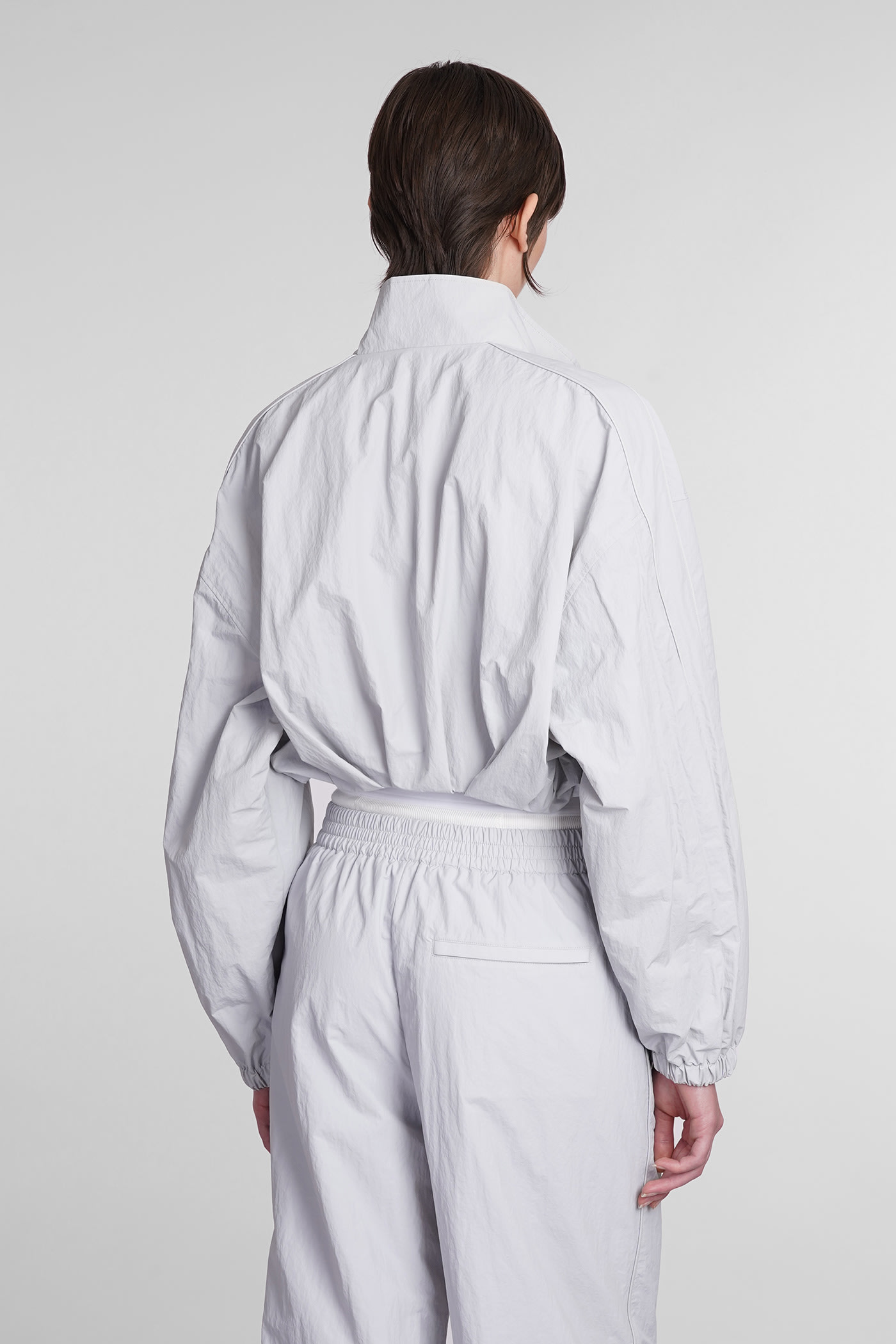 Shop Alexander Wang Casual Jacket In Grey Nylon