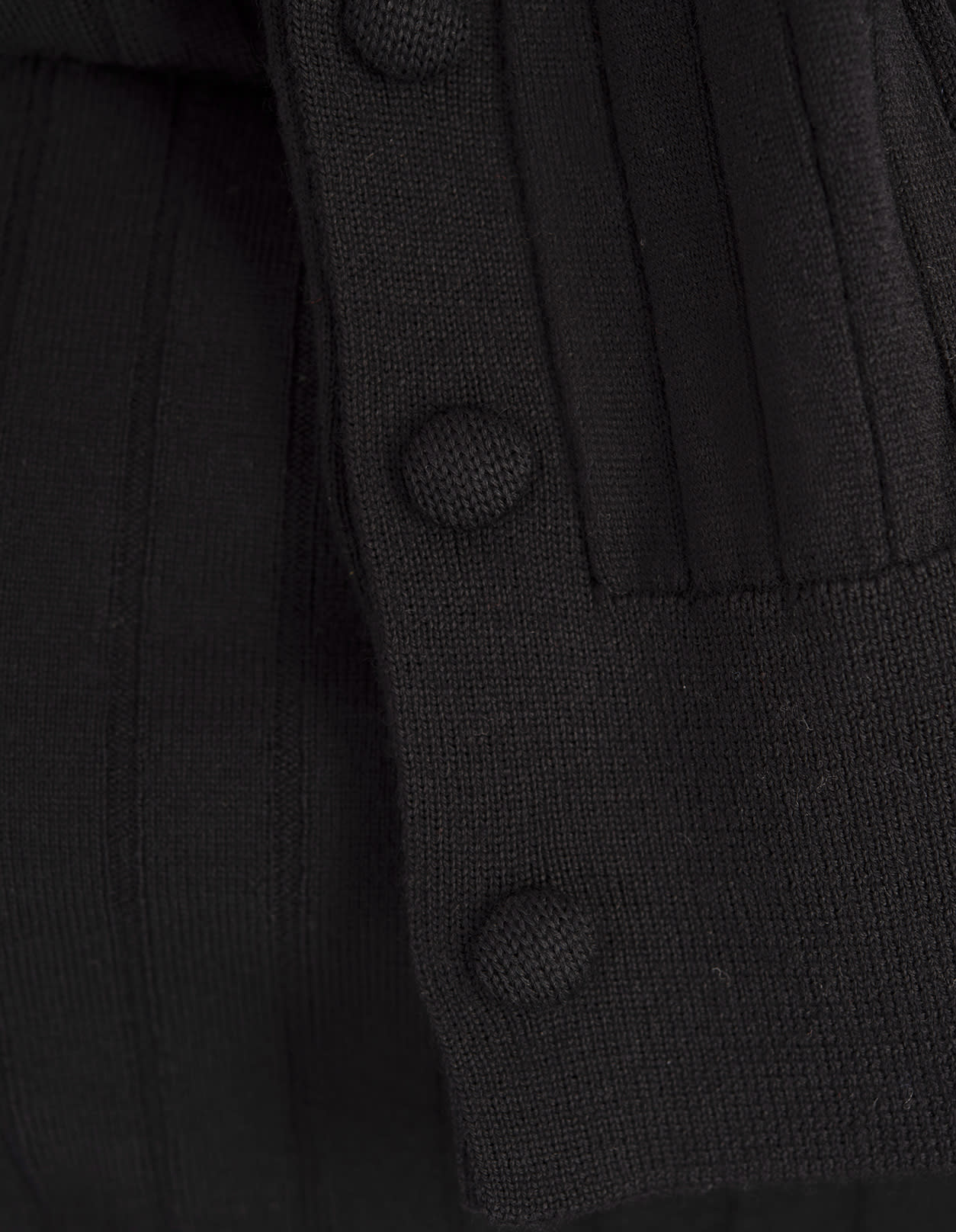 Shop Moncler Black Ribbed Turtleneck In Wool And Cashmere