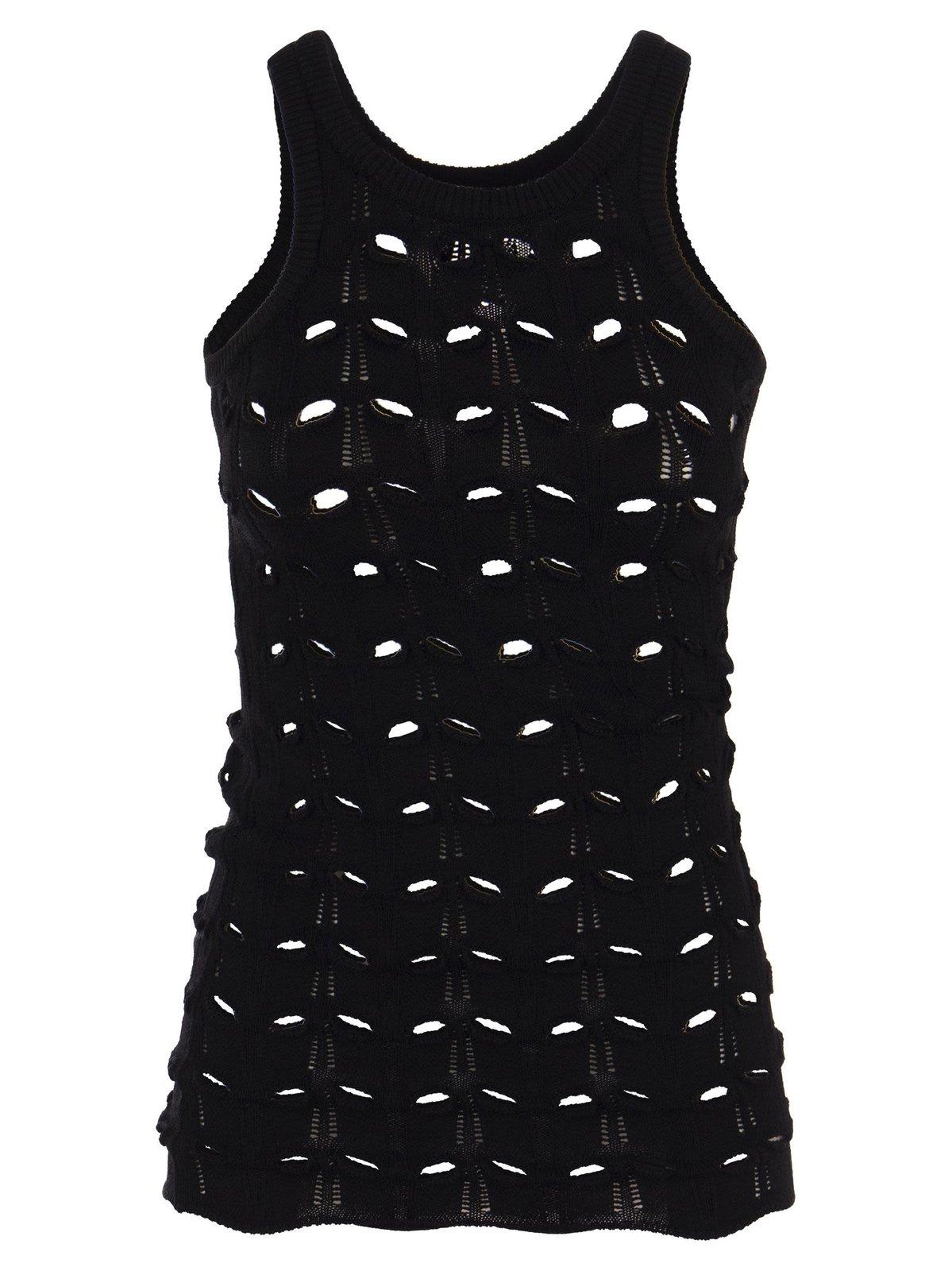 SPORTMAX ASTICE PERFORATED SLEEVELESS TOP