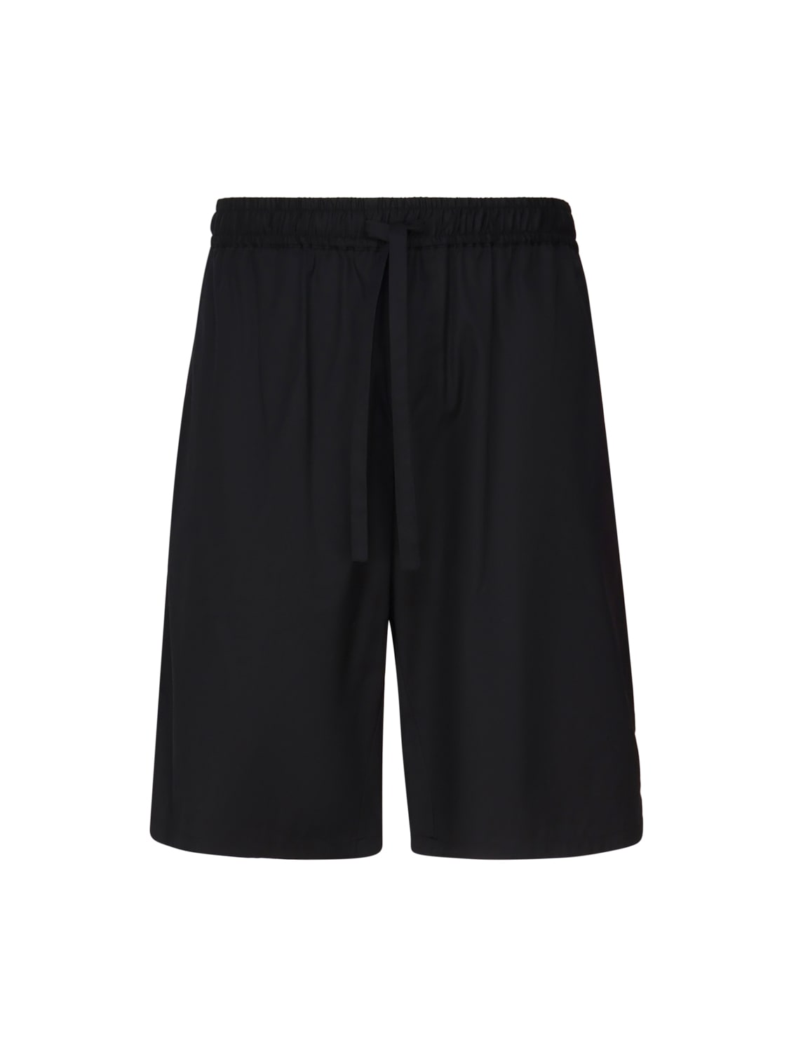 Shop Dolce & Gabbana Cotton Jogging Shorts With Logo Plaque In Black