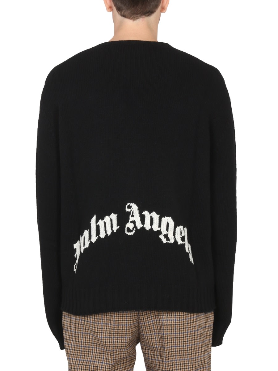 Shop Palm Angels Wool Jersey. In Black