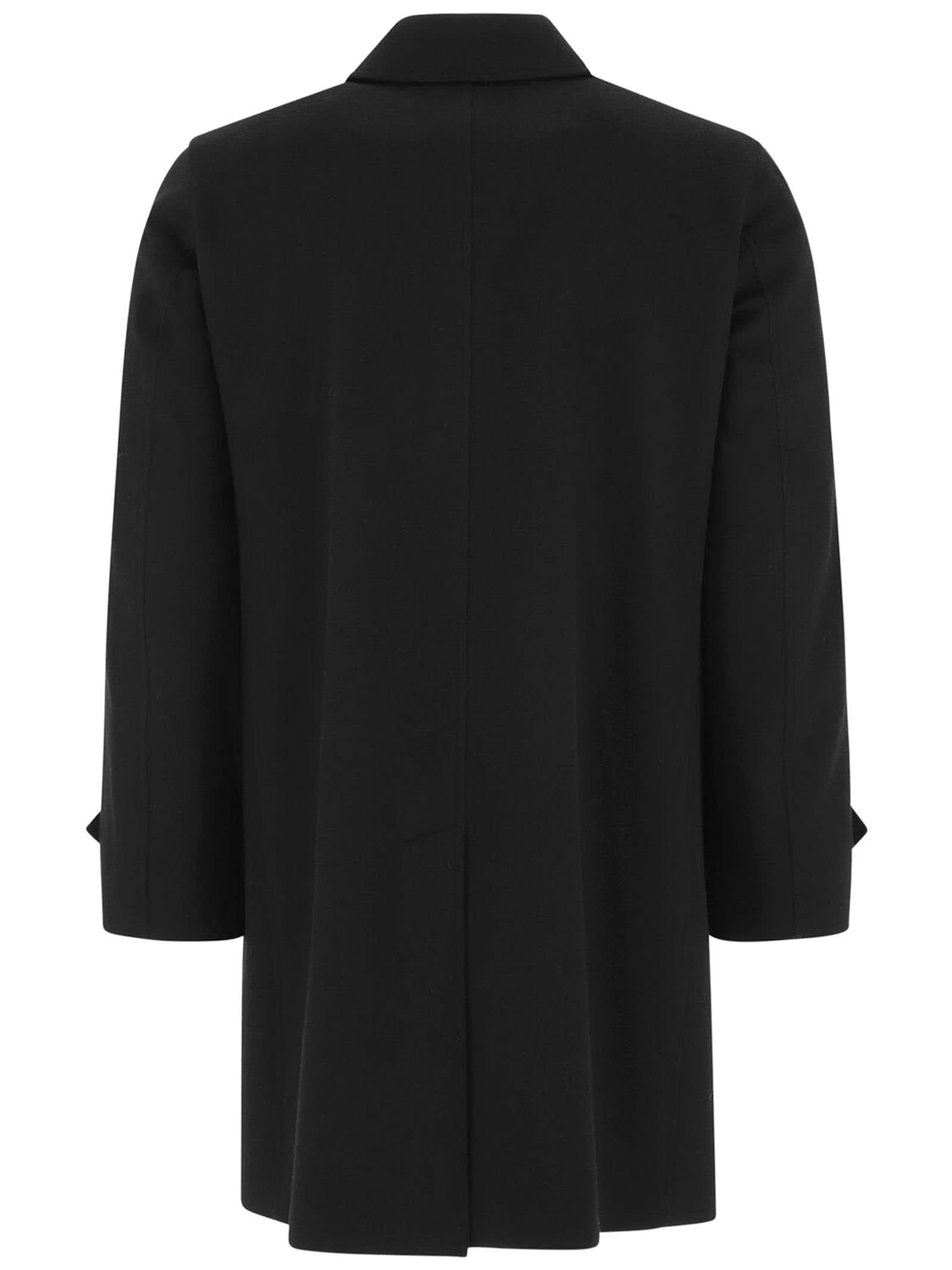 Shop Herno Coat In Brushed Cashmere Wool In Black