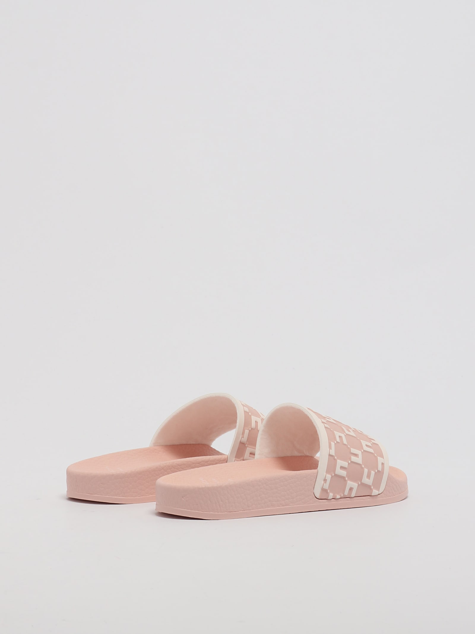 Shop Elisabetta Franchi Slides Sandal In Rosa-burro