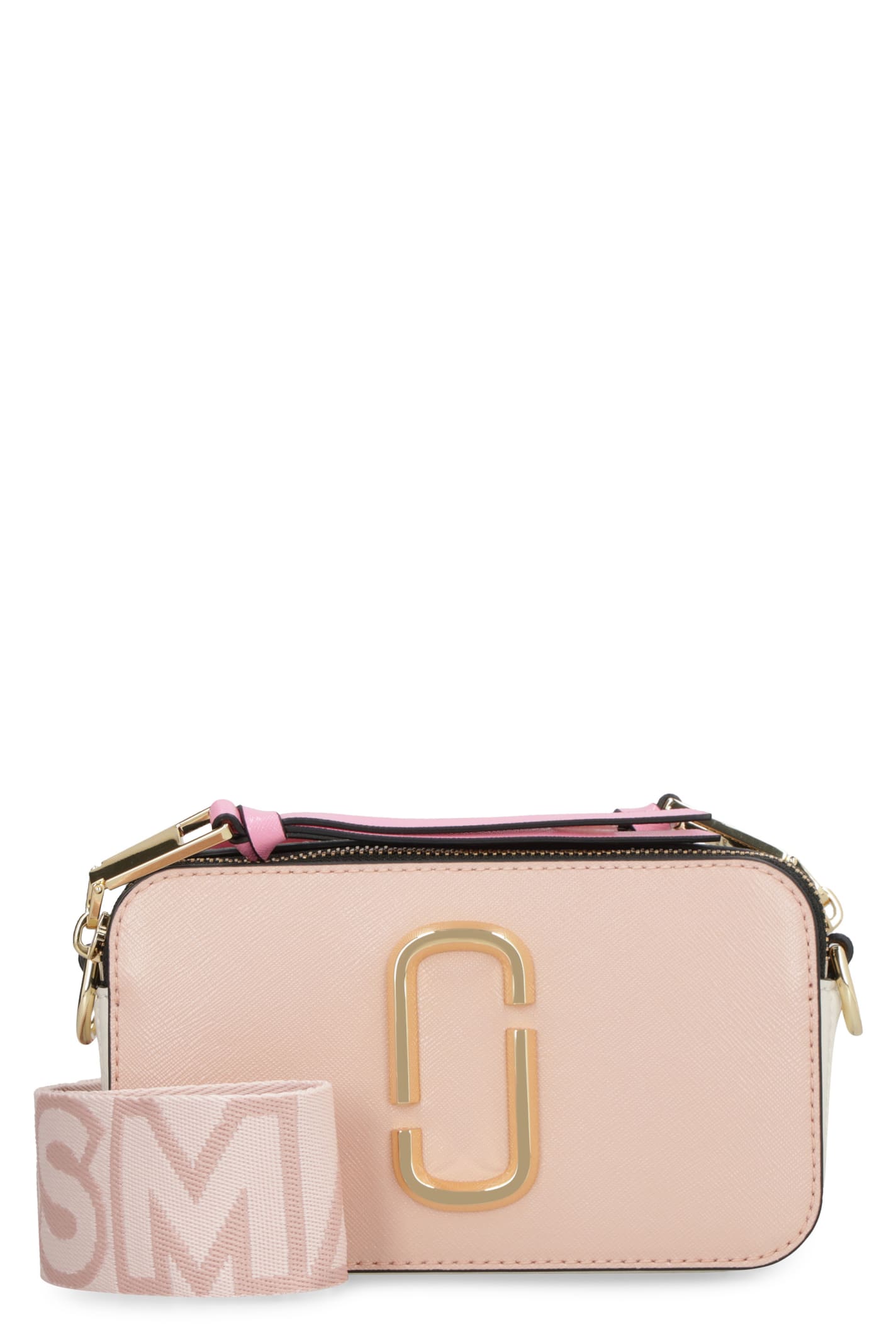 Shop Marc Jacobs The Snapshot Leather Camera Bag In Pink