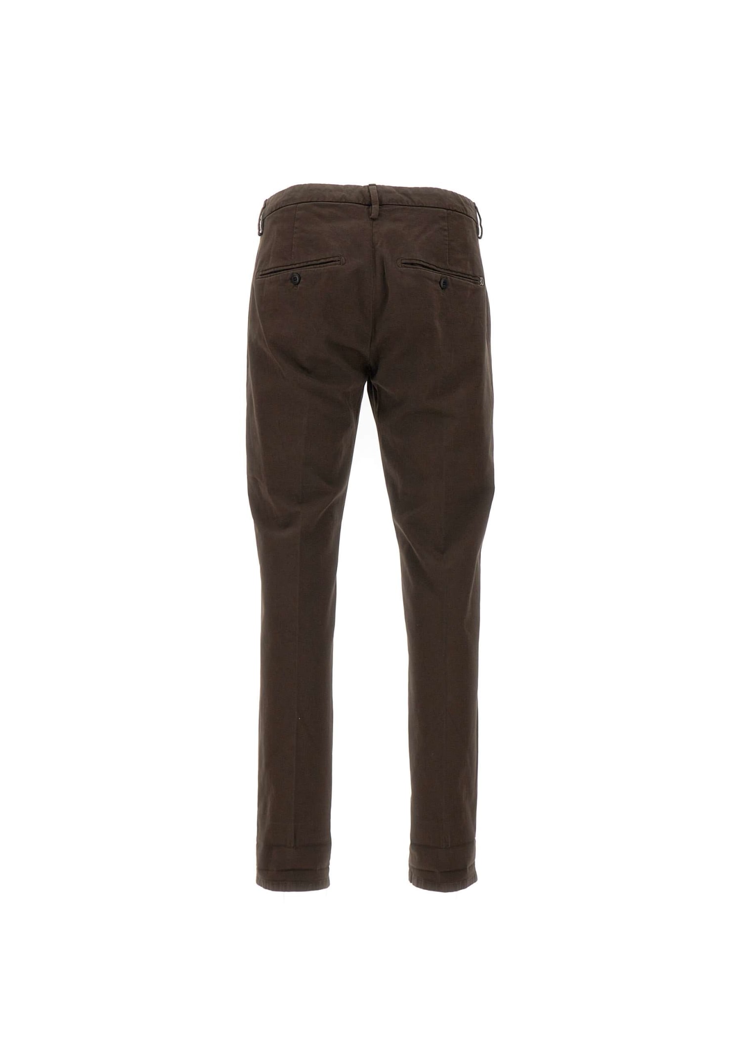 Shop Dondup Gaubert Cotton Pants  In Brown