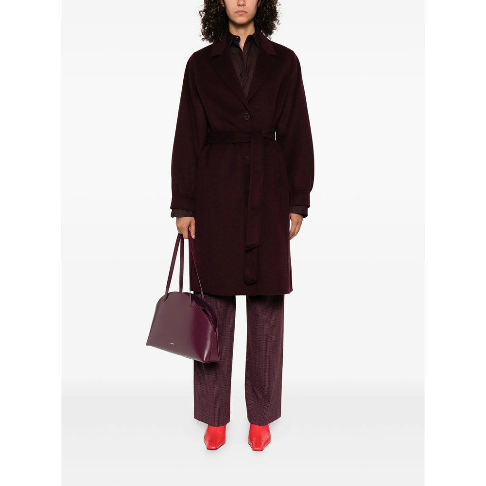 Twinset Coat In Burgundy